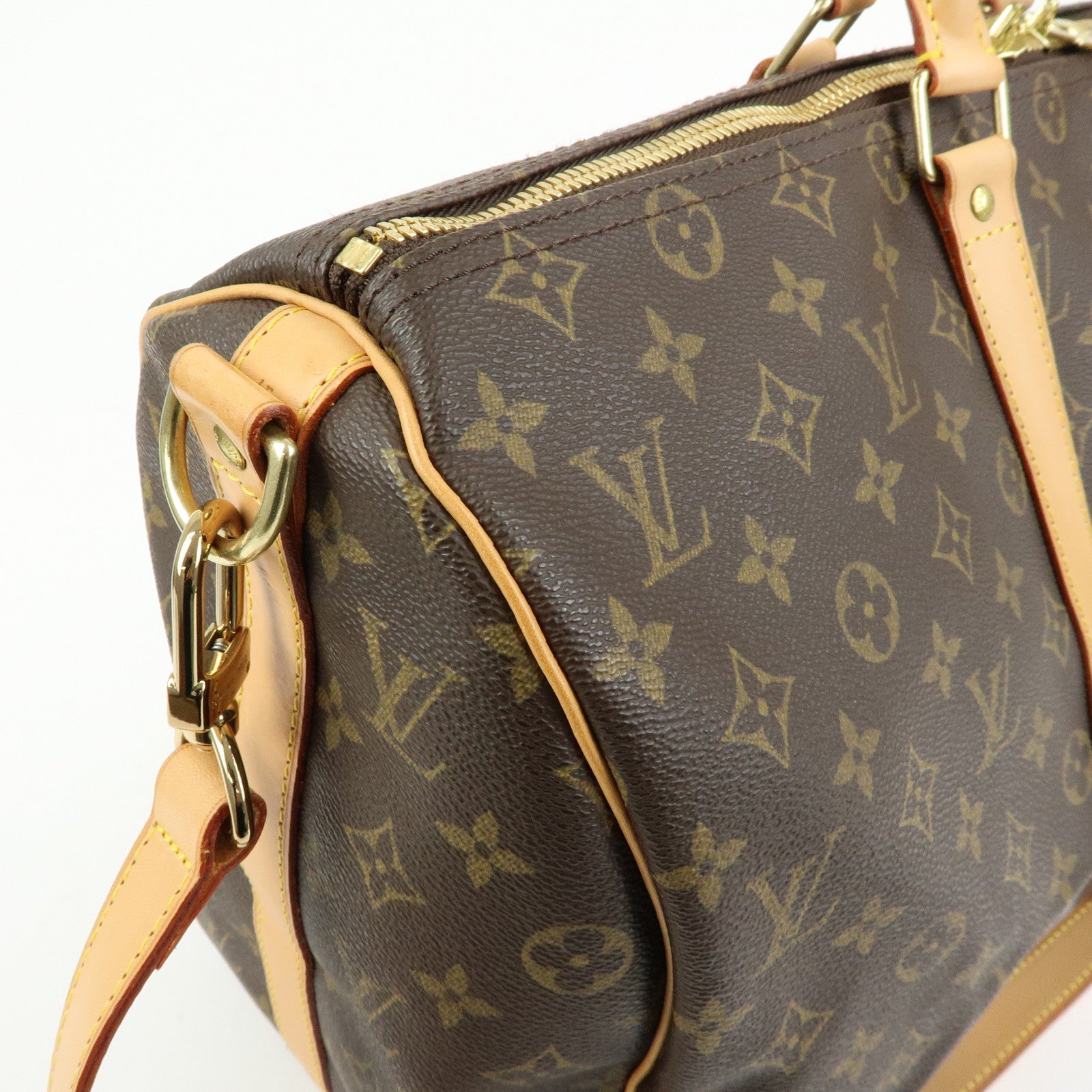Louis Vuitton Monogram Keep All Bandouliere 45 Boston Bag M41418