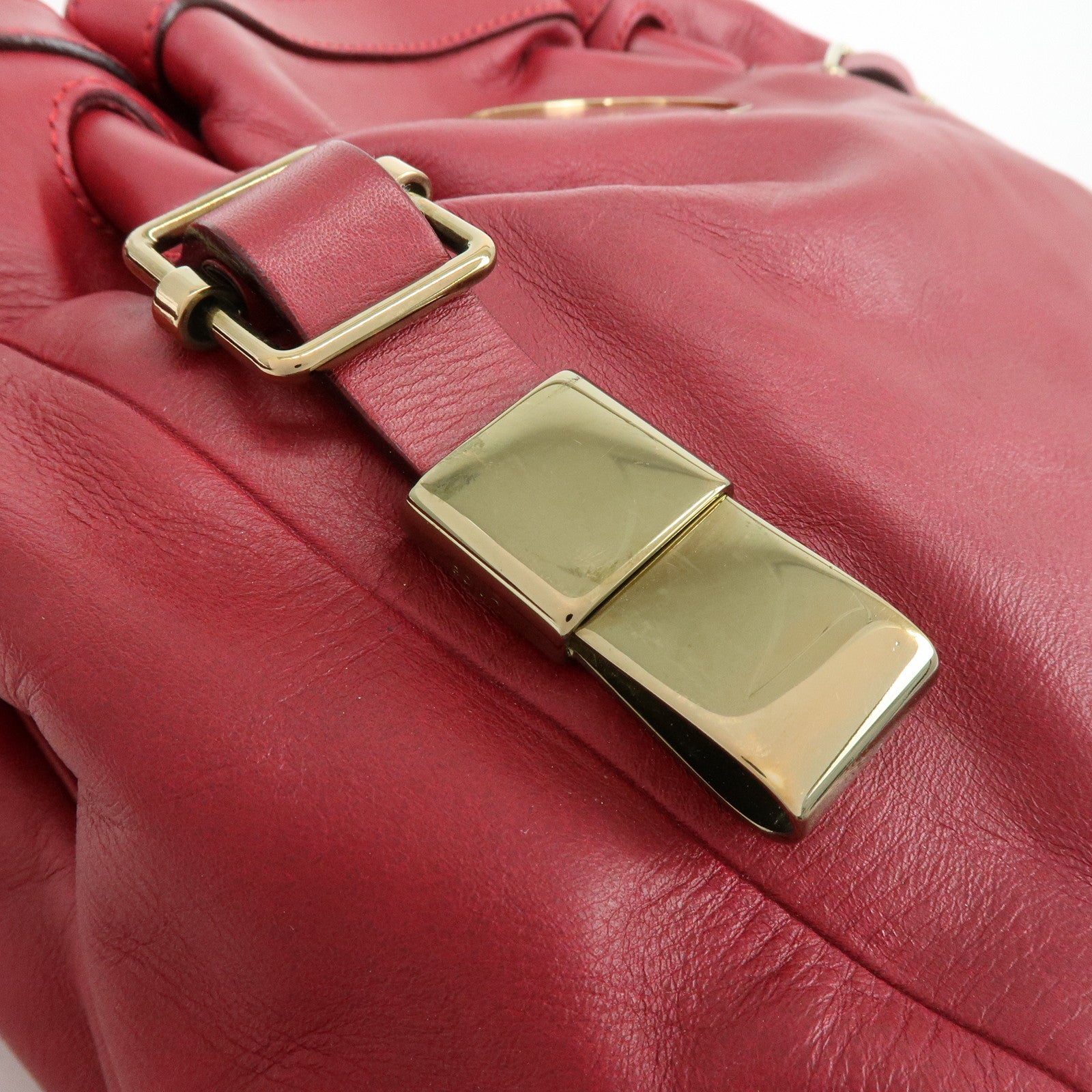 Chloe Victoria Leather 2Way Bag Shoulder Bag Hand Bag Red