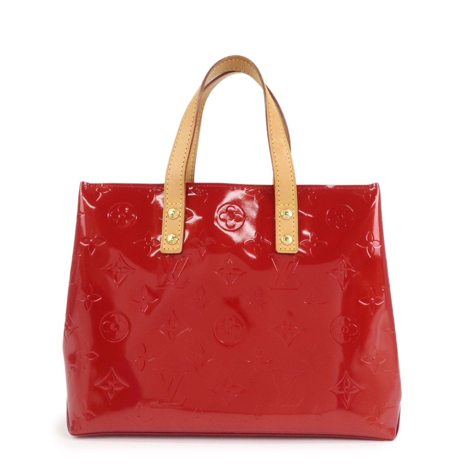 Louis Vuitton Monogram Vernis Lead PM Hand Bag Red M91990