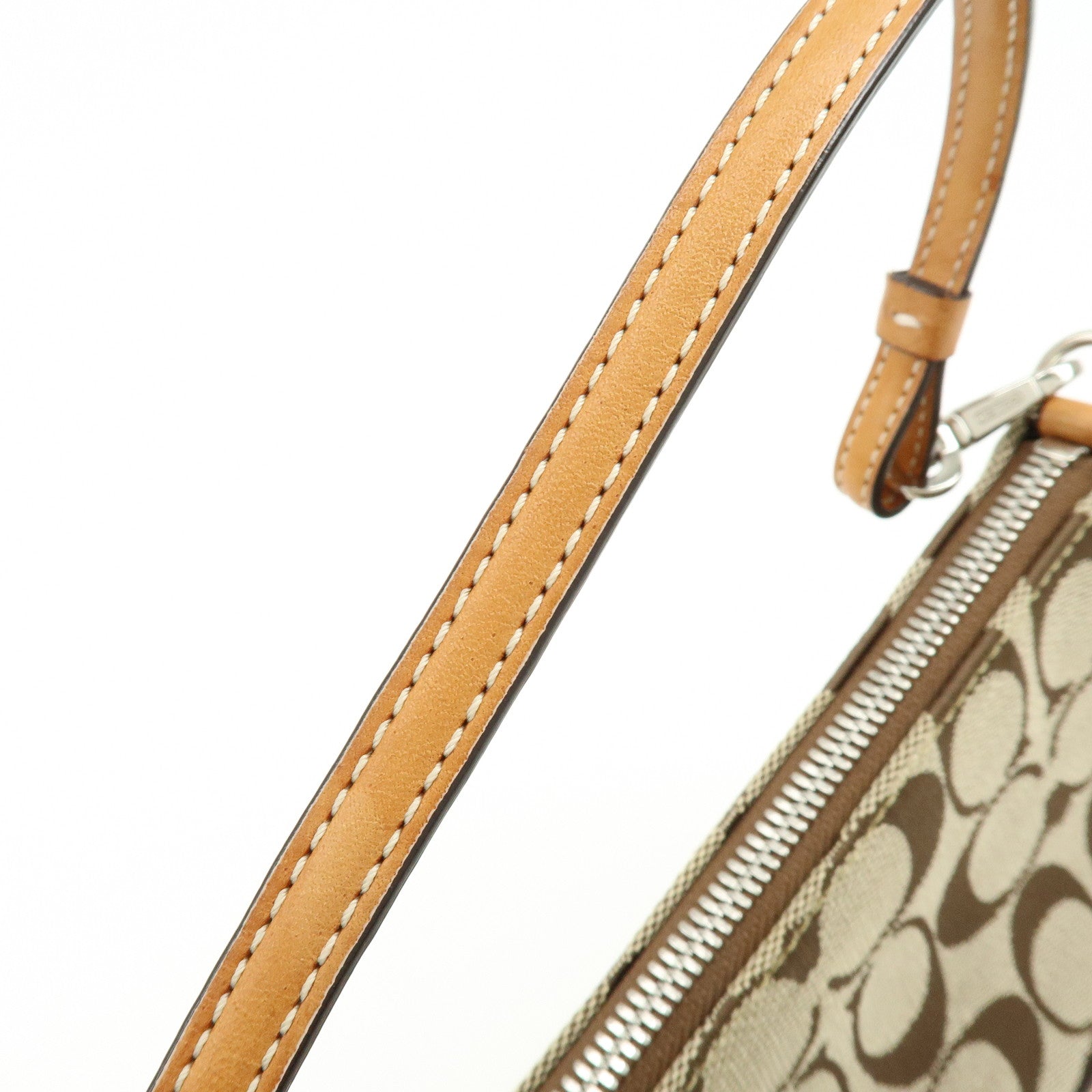 COACH Signature Set of 2 Canvas Leather Suede Shoulder Bag