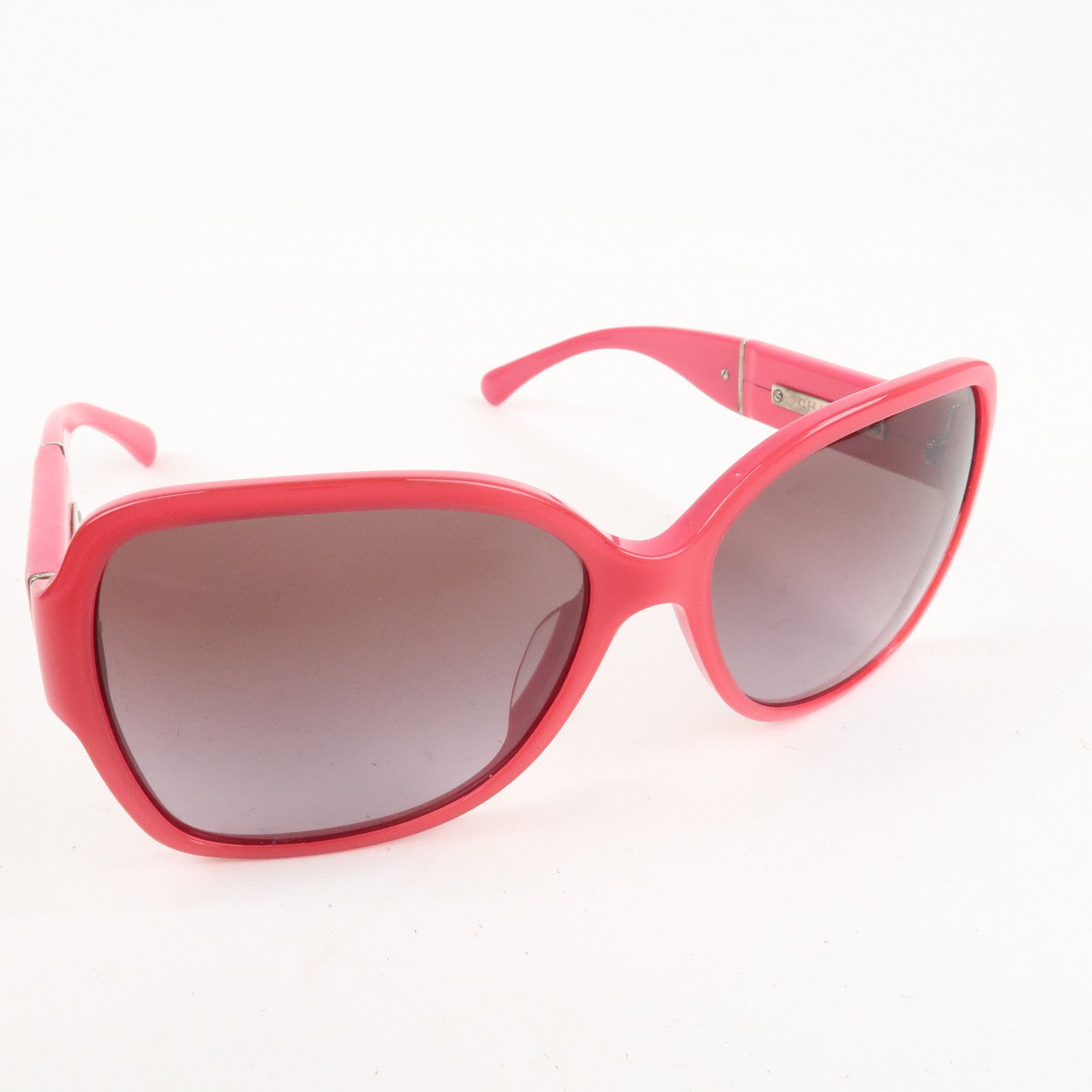 CHANEL Plastic Side COCO Mark Sunglasses Pink 1349/3P Used