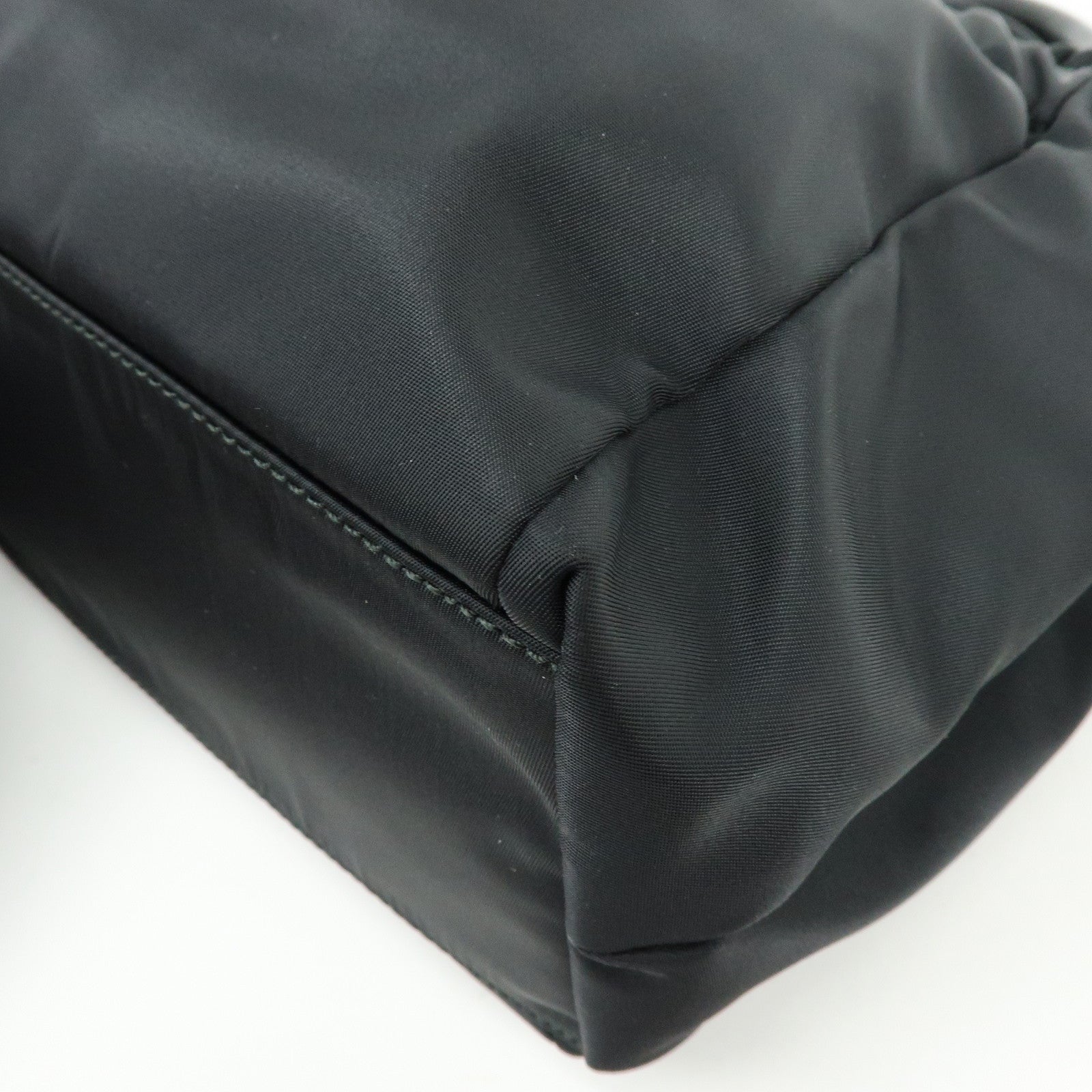 Ferragamo Vara Ribbon Nylon Patent Leather 2Way Bag Hand Bag Black