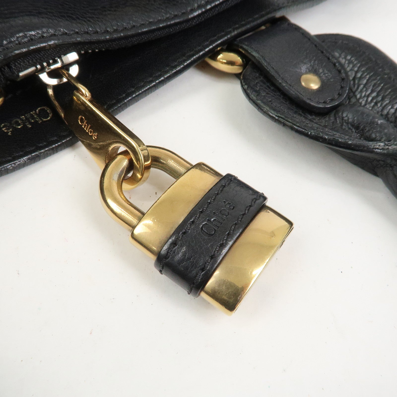 Chloe Paddington Leather 2Way Bag Shoulder Bag Black