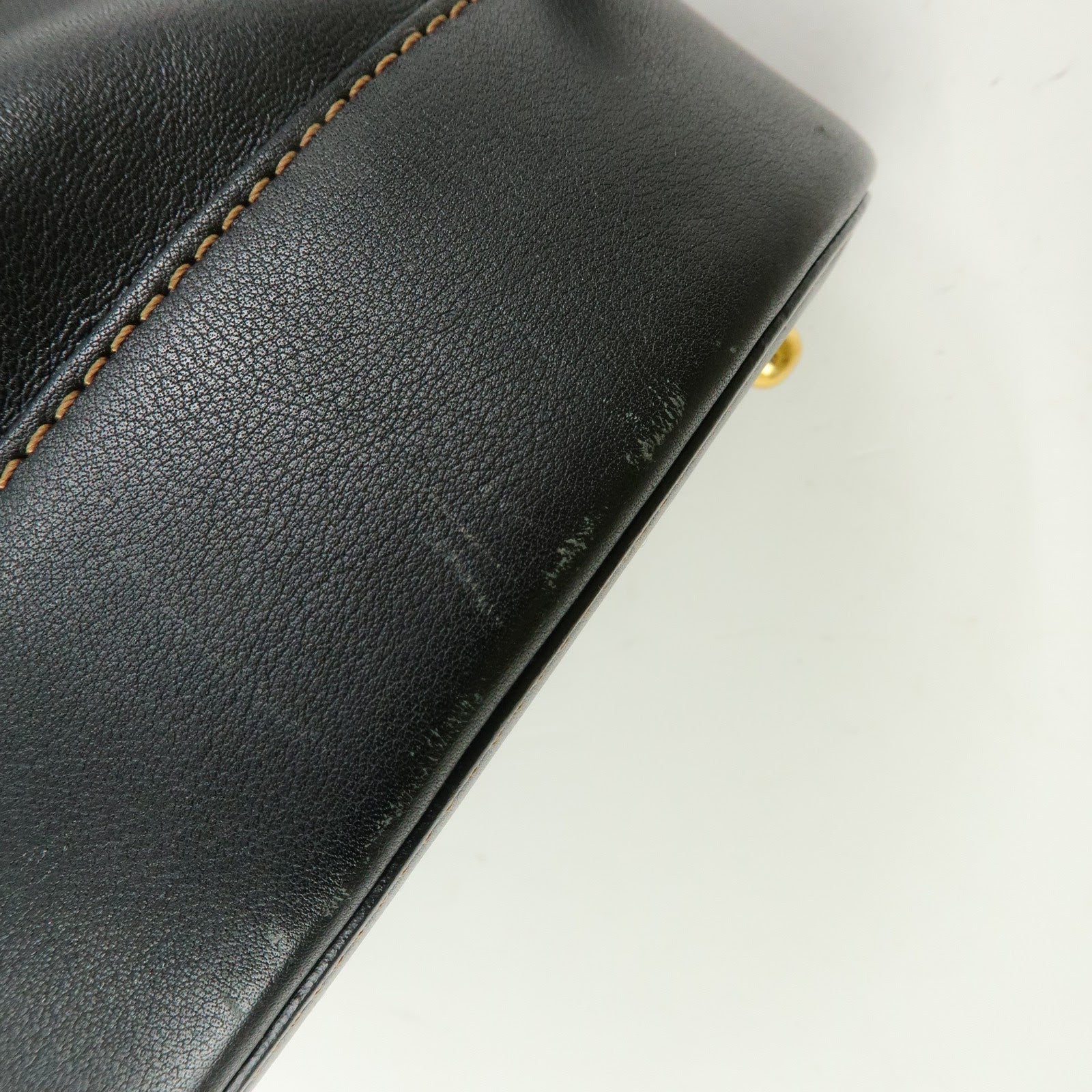 LOEWE Anton Calf Leather Backpack Rucksack Black