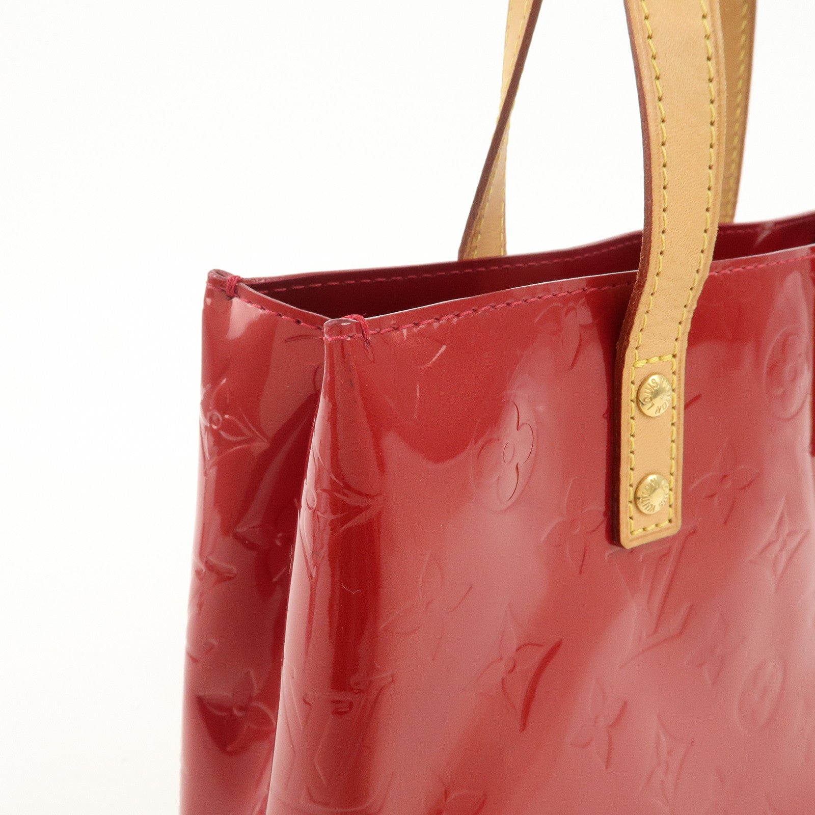 Louis Vuitton Vernis Lead PM Hand Bag Pomme d'Amour M91990