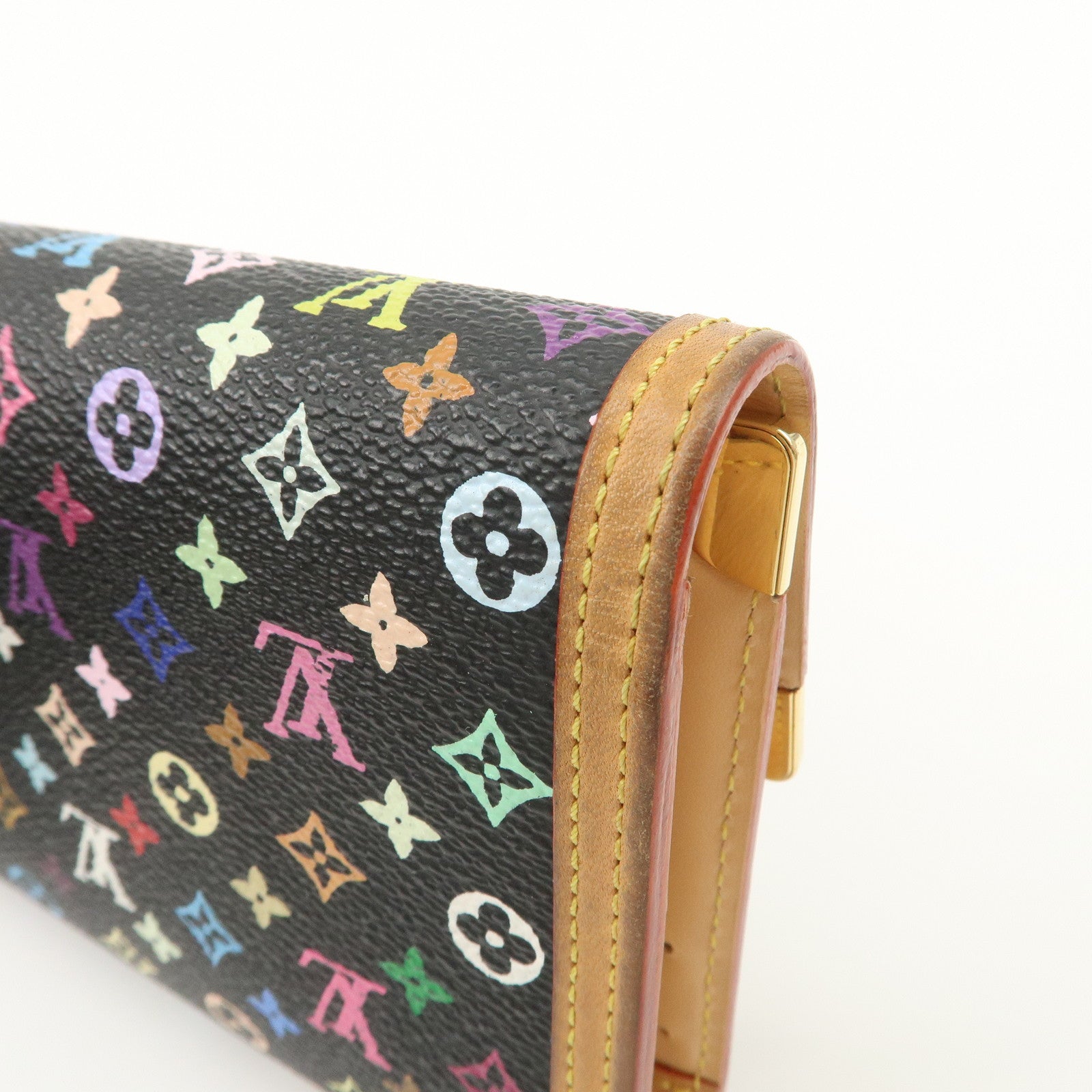 Louis Vuitton Monogram Multicolor Porte Trezor International M92658