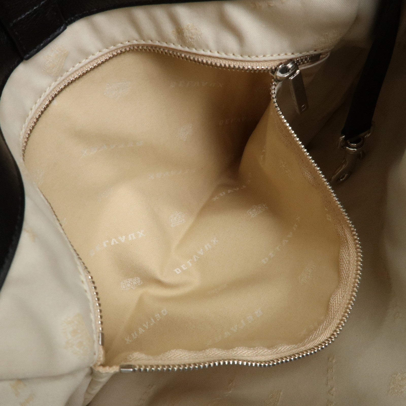 DELVAUX Louise Leather Shoulder Bag Hand Bag Black
