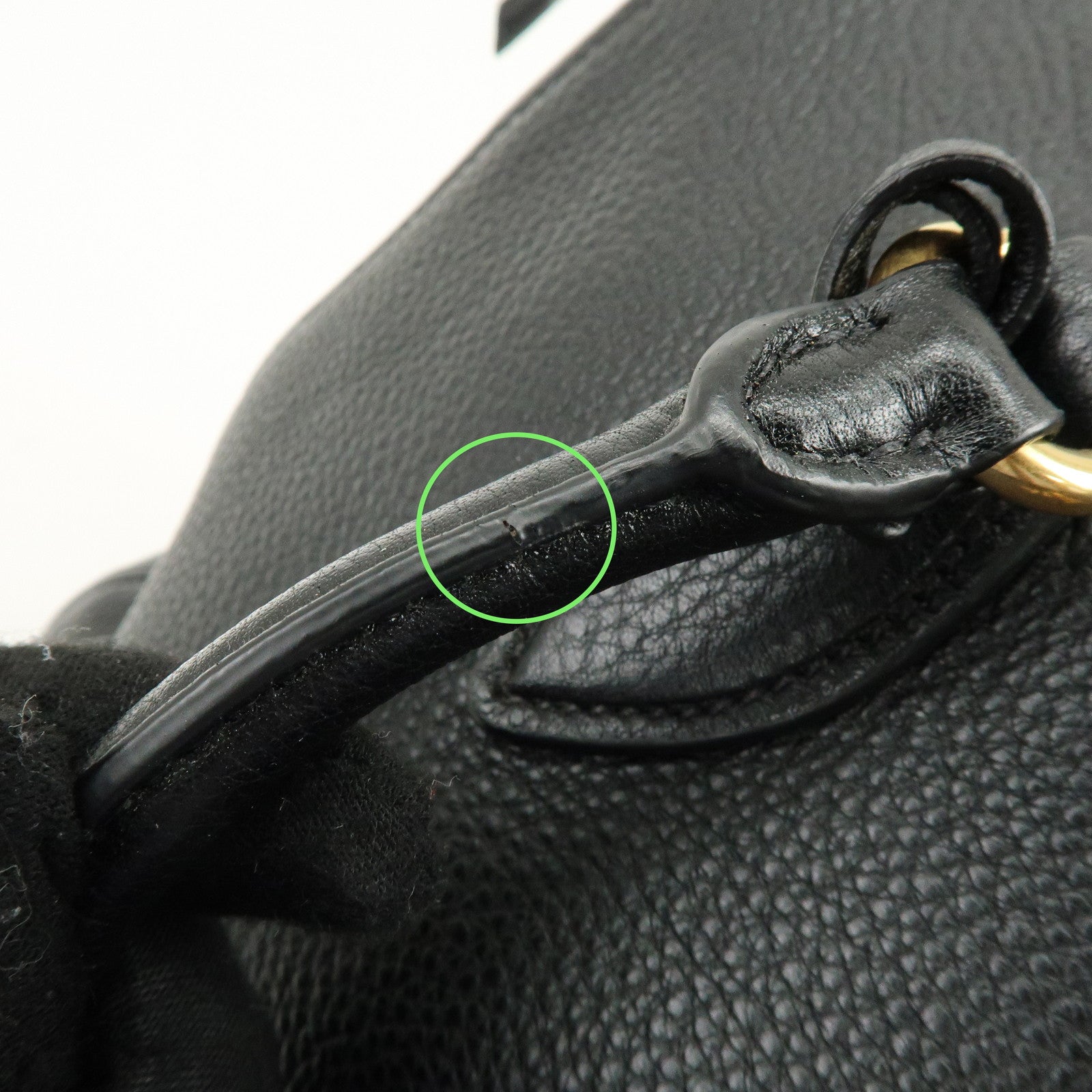 PRADA Leather 2Way Bag Hand Bag Shoulder Bag Black 1BB023