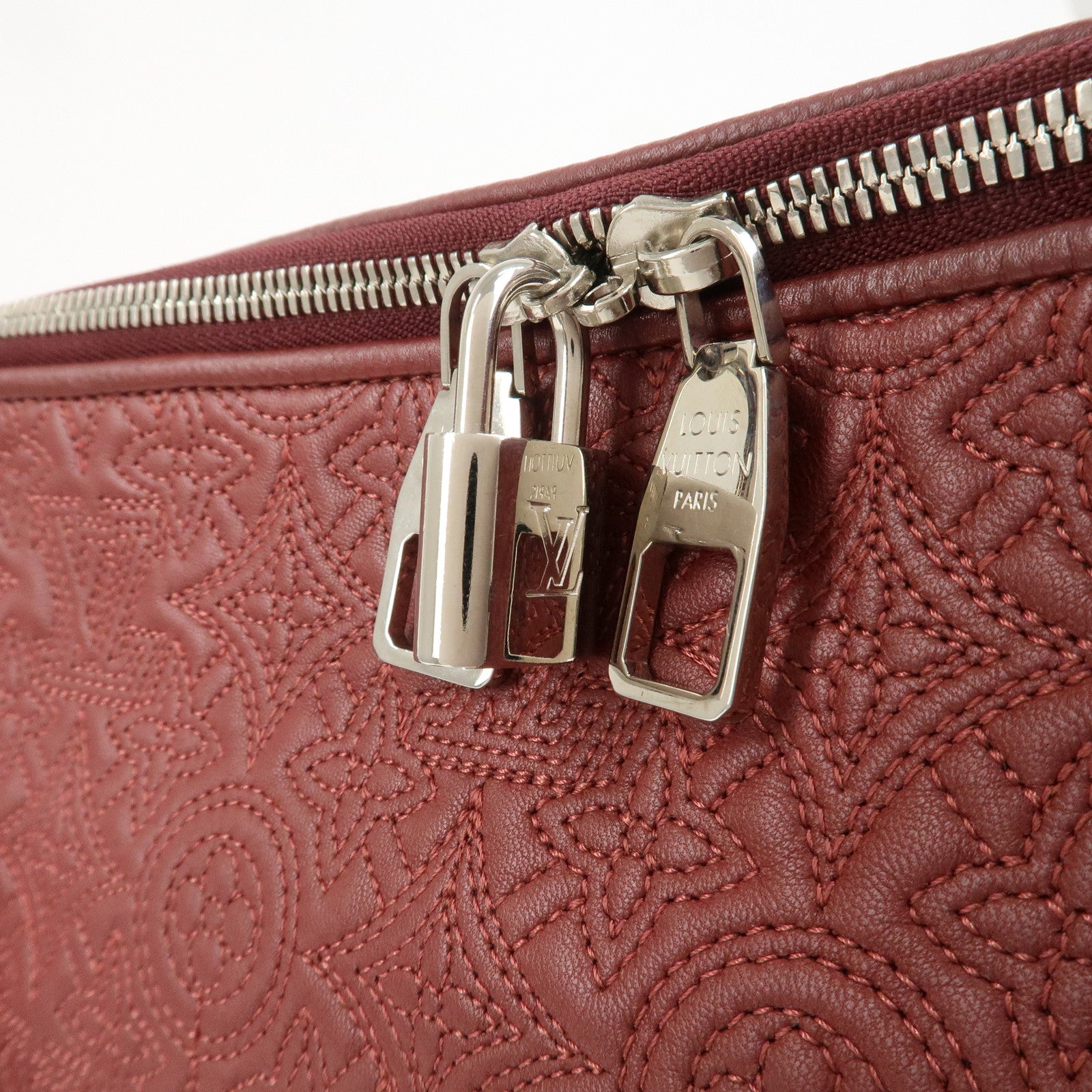 Louis Vuitton Monogram Antheia Ixia MM Lamb Skin 2Way Bag Red M97062