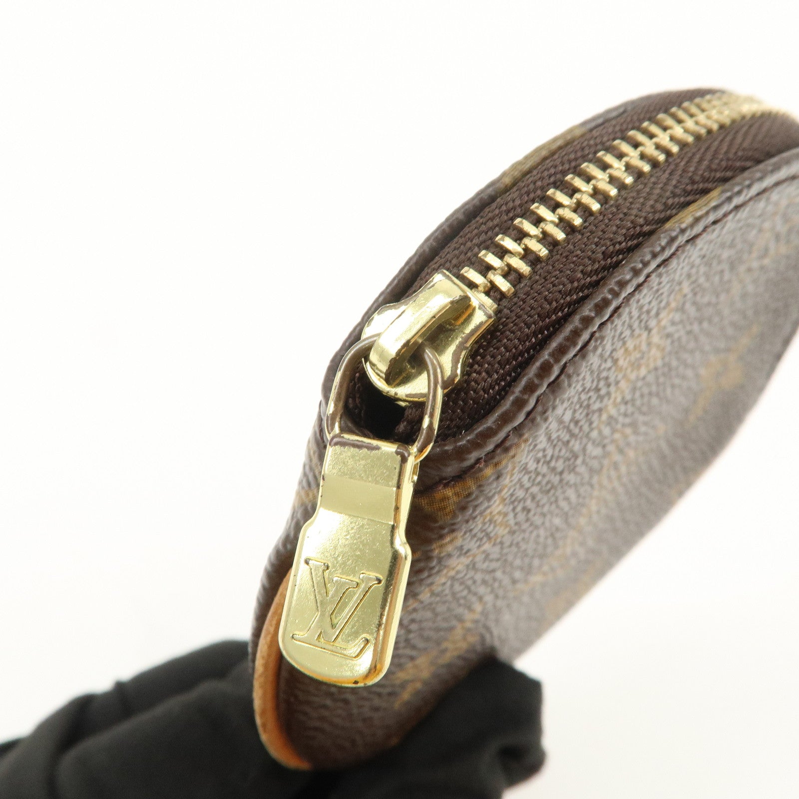 Louis Vuitton Monogram Porte Monnaie Rond Coin Case Brown M61926