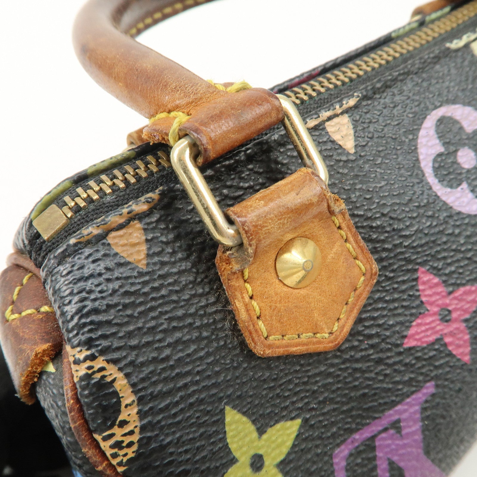 Louis Vuitton Monogram Multi Color Mini Speedy Mini Bag Noir M92644 Used