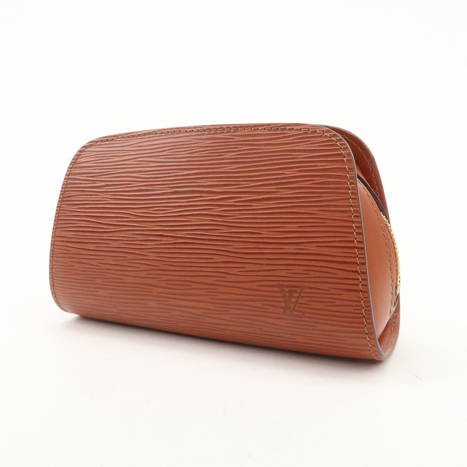 Louis Vuitton Set of 2 Epi Pouch Brown Yellow M52949 M48443 Used