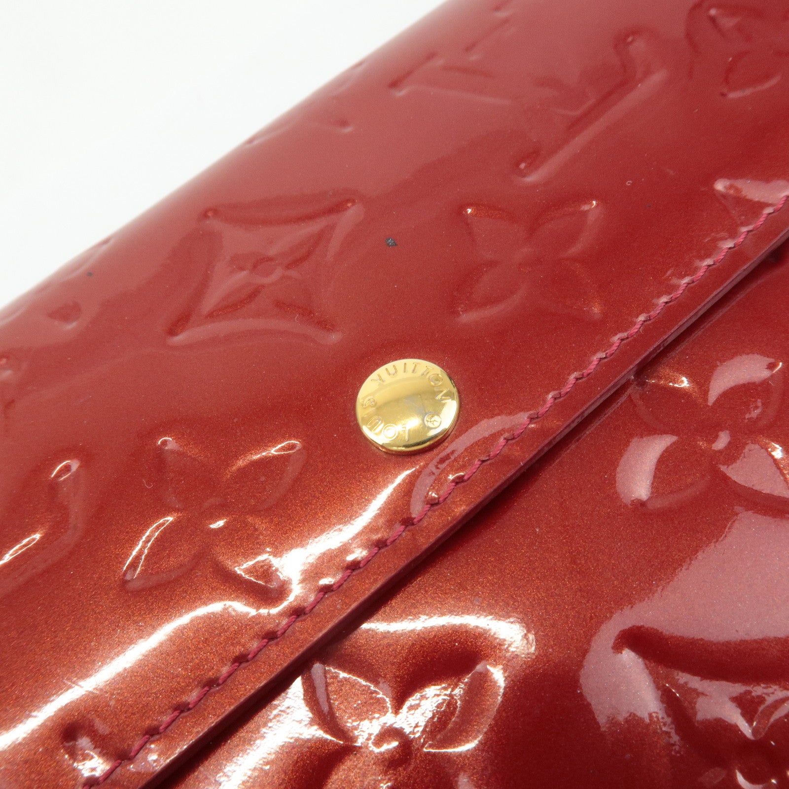 Louis Vuitton Monogram Vernis Leather Wallet Pomme d'Amour M93530 Used