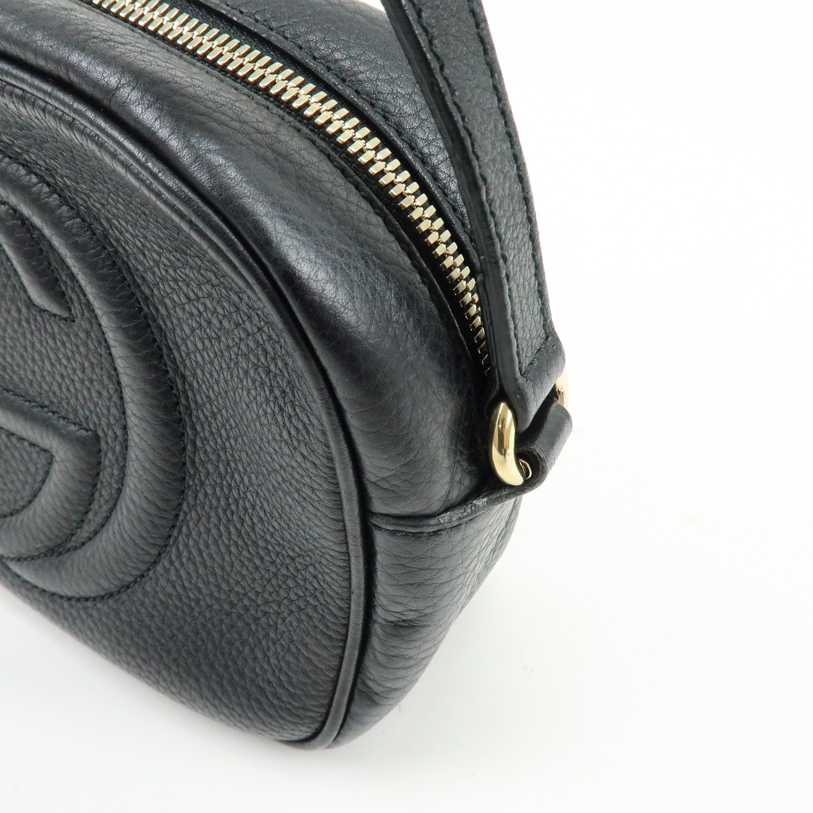 GUCCI SOHO Leather Small Disco Bag Shoulder Bag Black 308364