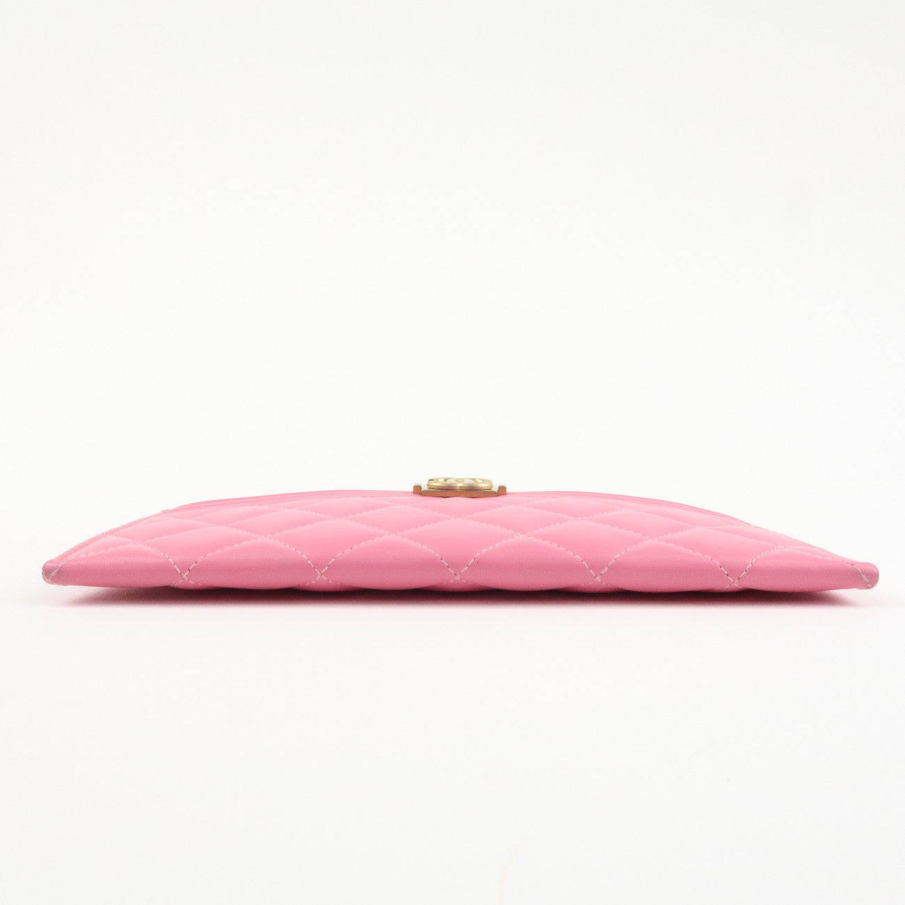 CHANEL Lamb Skin Matelasse Boy Chanel COCO Mark Fragment Case Used