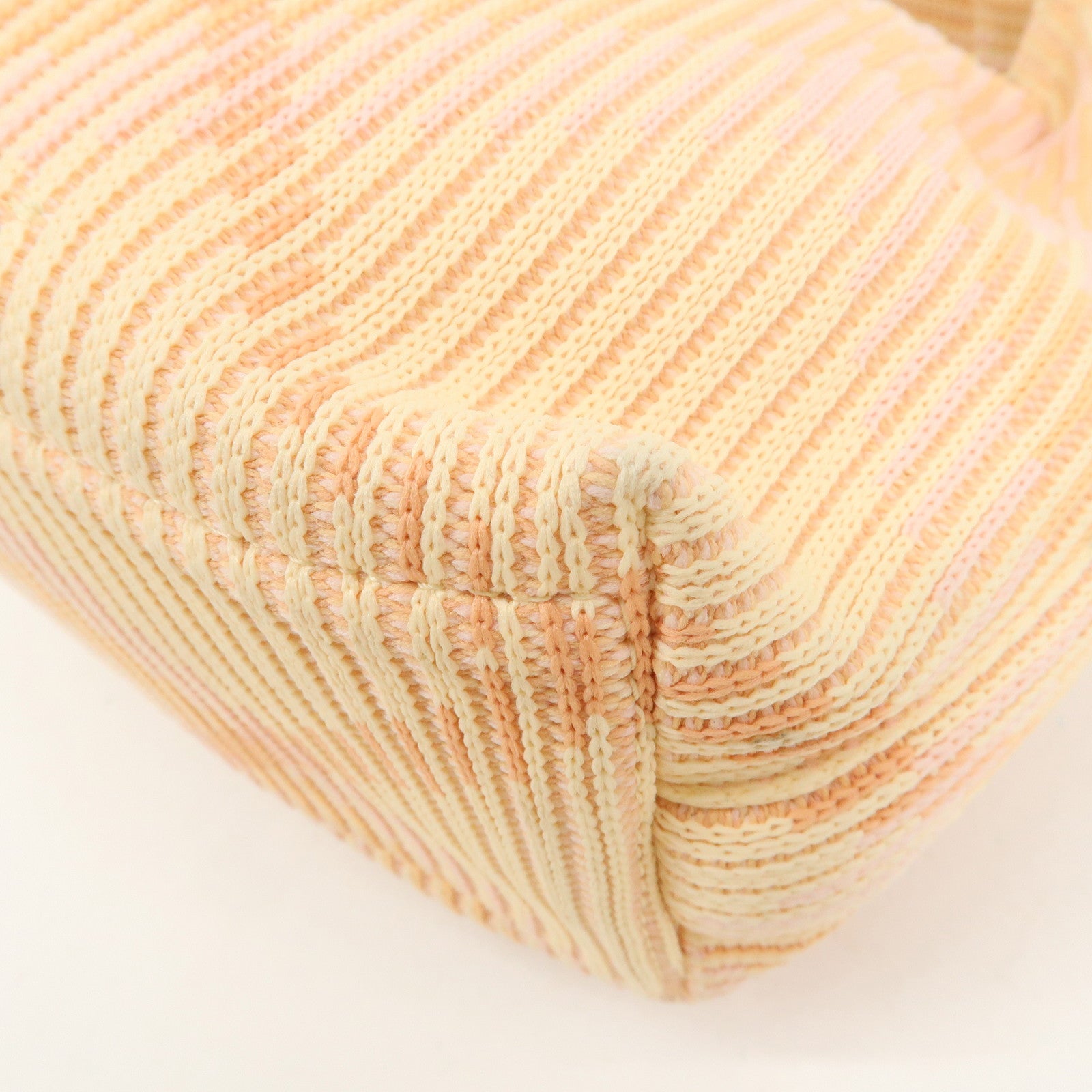 BURBERRY Cotton Mini Peg Duffle Hand Bag Beige Pink Yellow Used