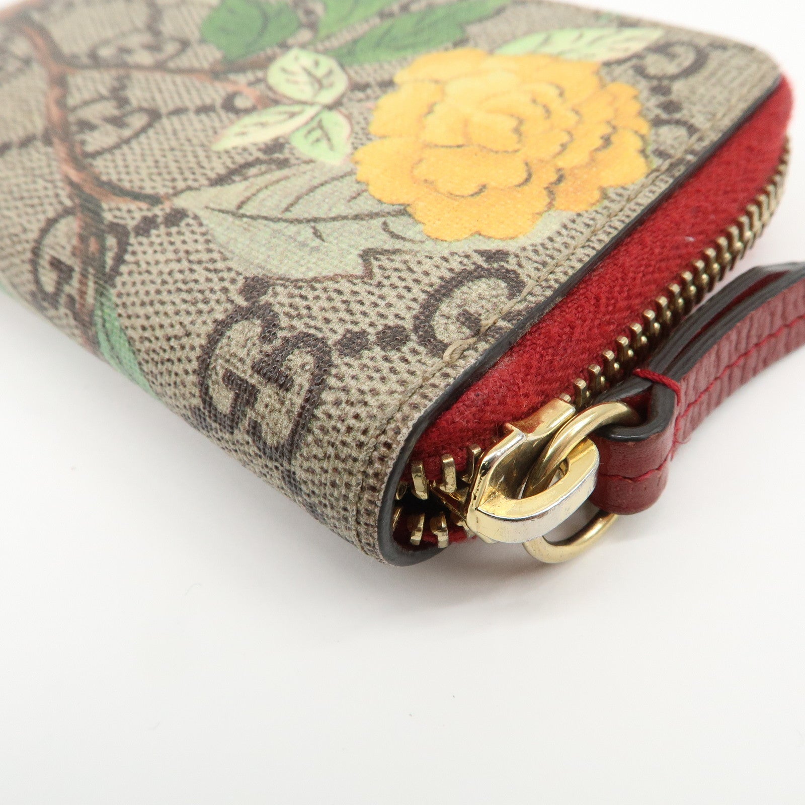 GUCCI GG Supreme Round Zippy Coin Case Beige 424897