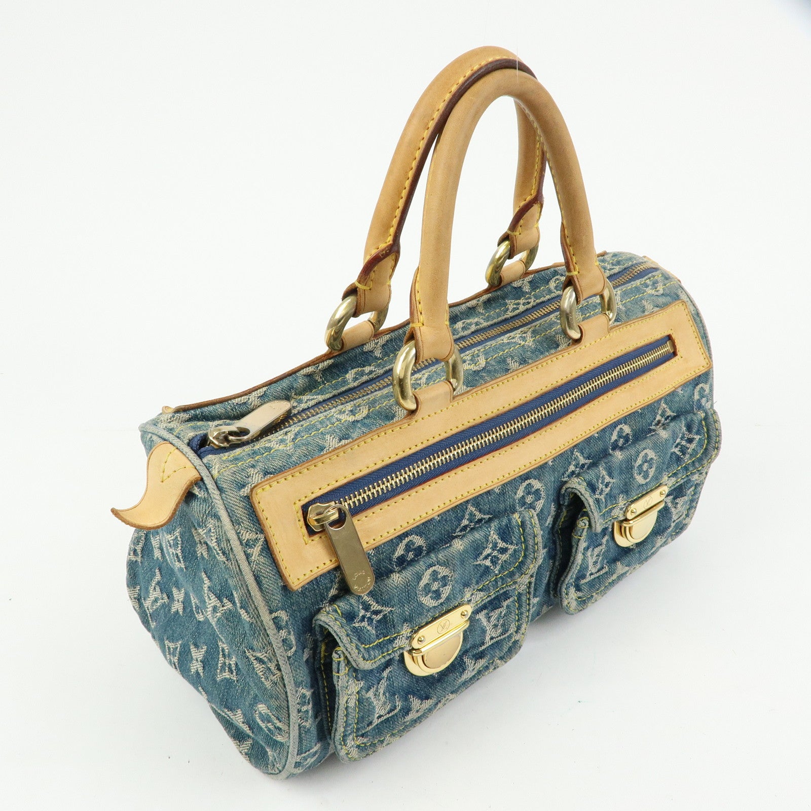 Louis Vuitton Monogram Denim Neo Speedy Boston Bag Blue M95019