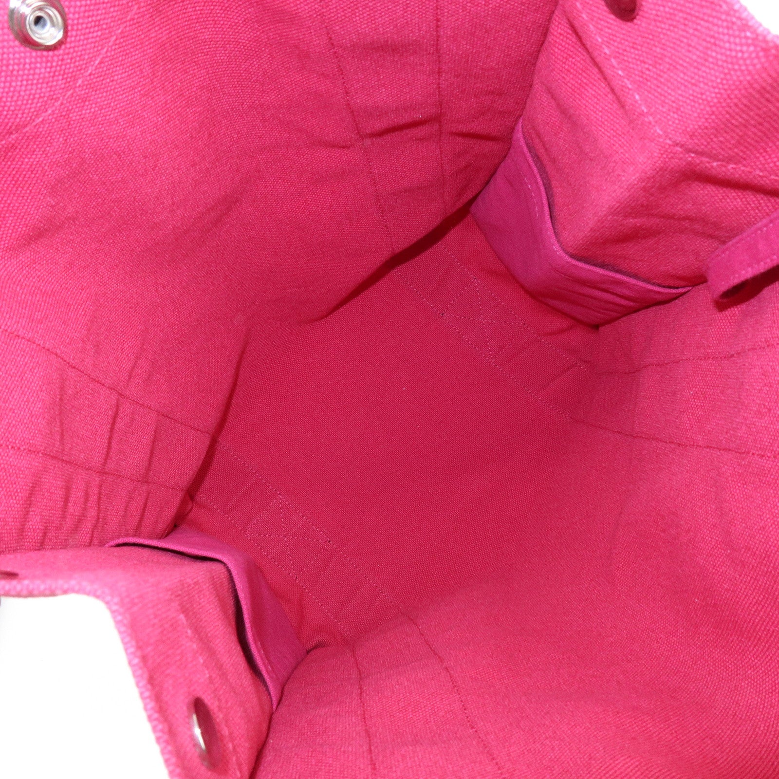 HERMES Sac de Plage Nomade PM Canvas Tote Bag Pink Brown