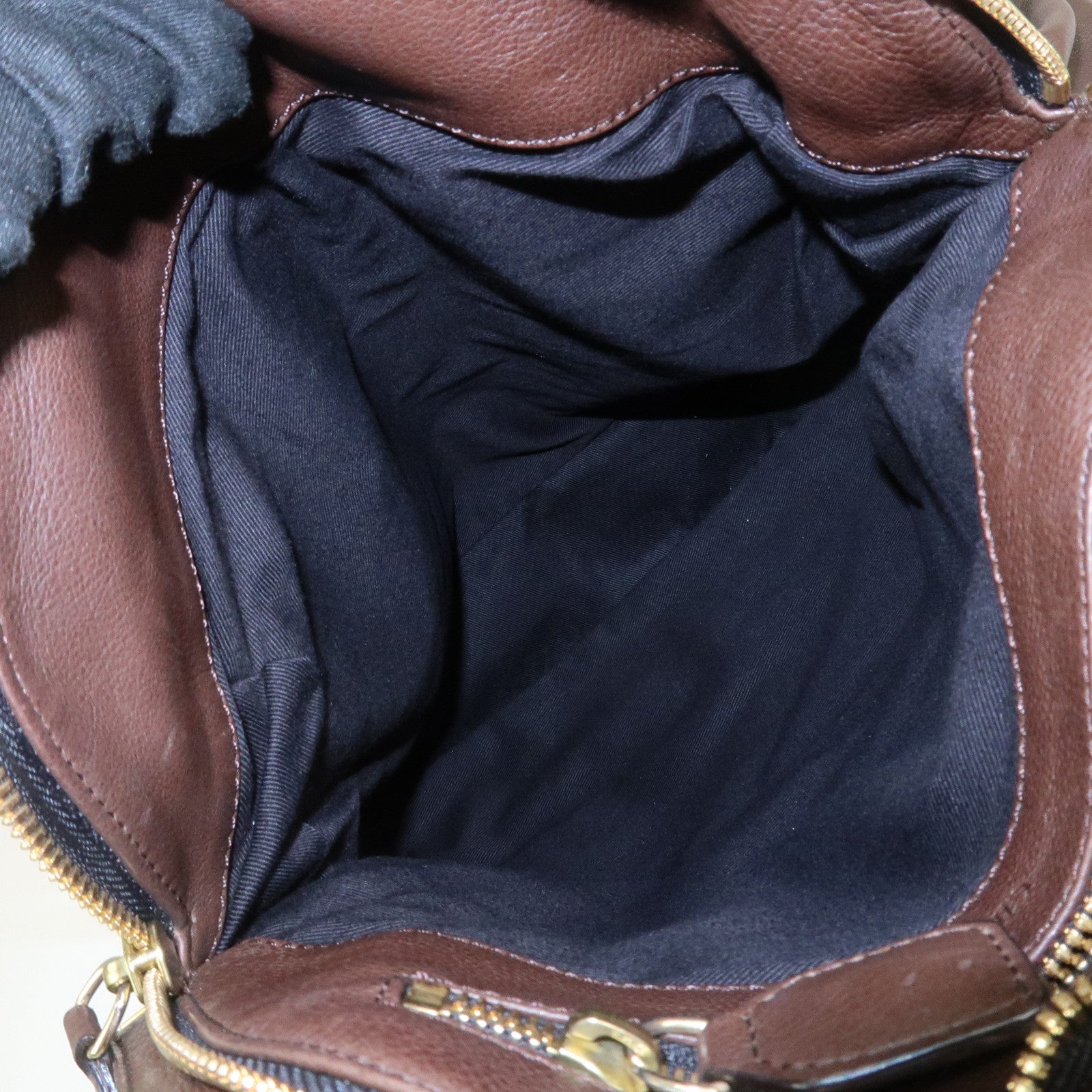 Chloe Marcie Leather 2Way Bag Shoulder Hand Bag Brown 03.10.662