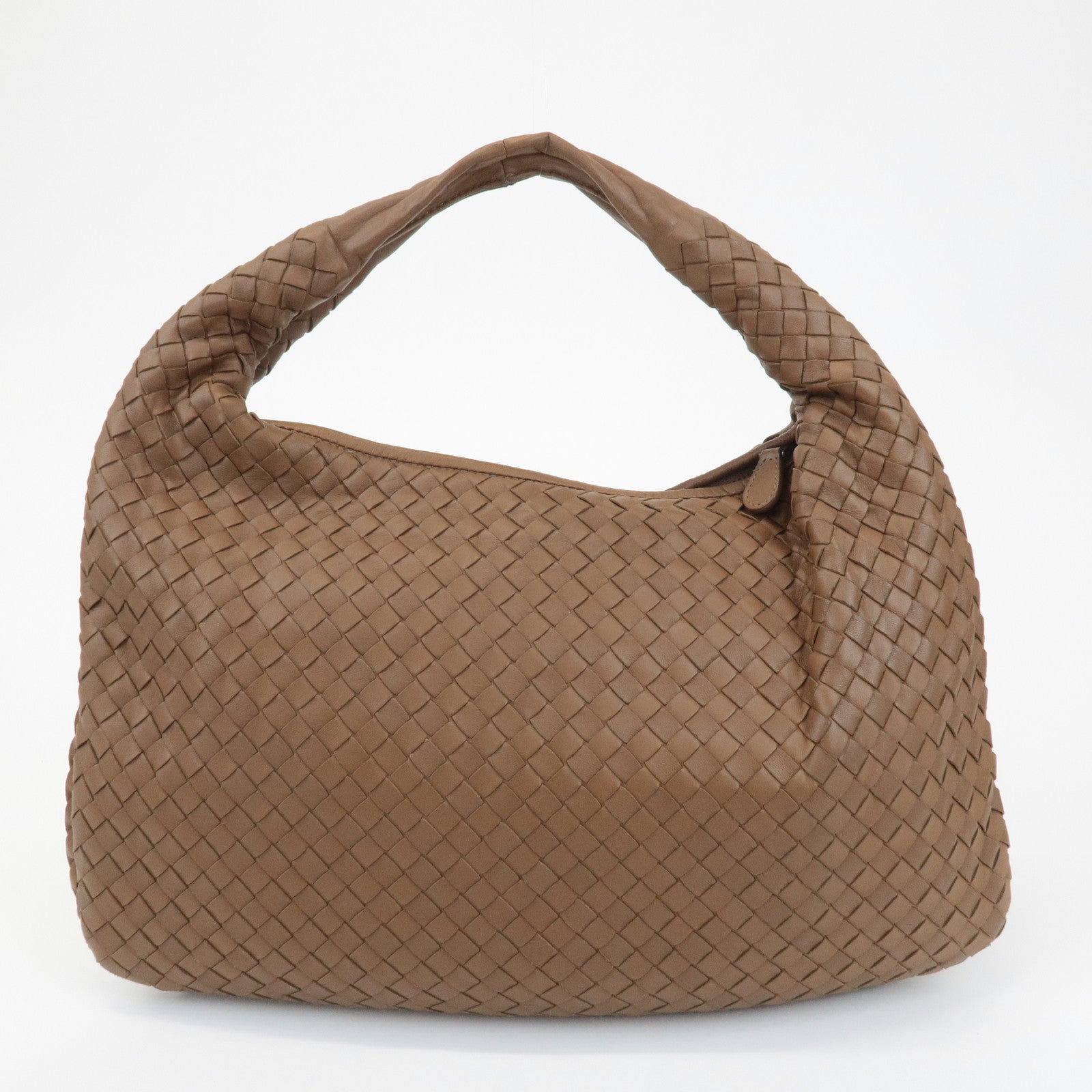 BOTTEGA VENETA Hobo Intrecciato Leather Shoulder Bag Brown 115653 Used