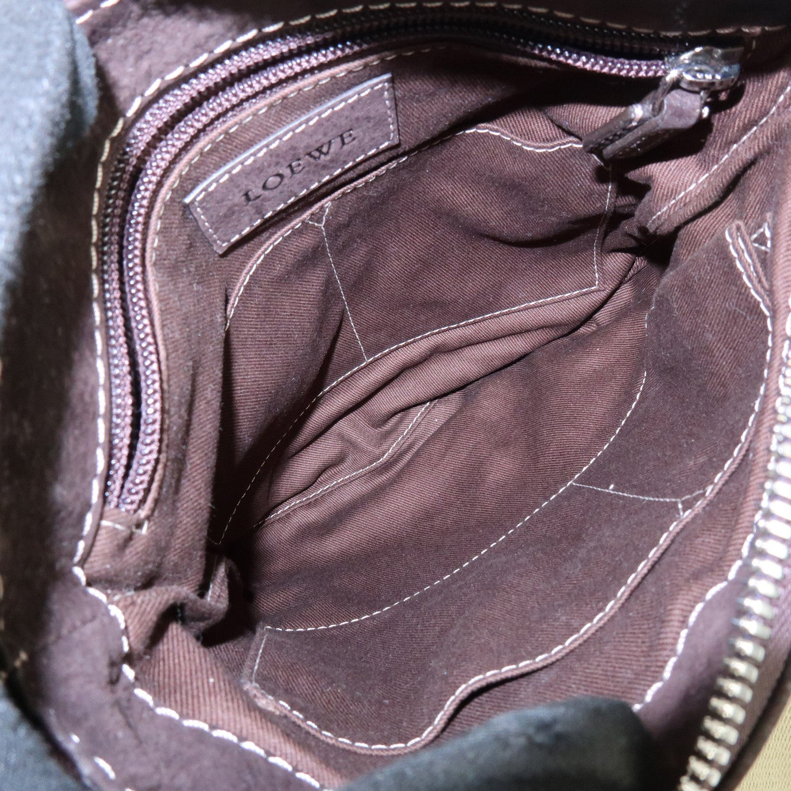 LOEWE Anagram Leather Shoulder Bag Crossbody Bag Brown