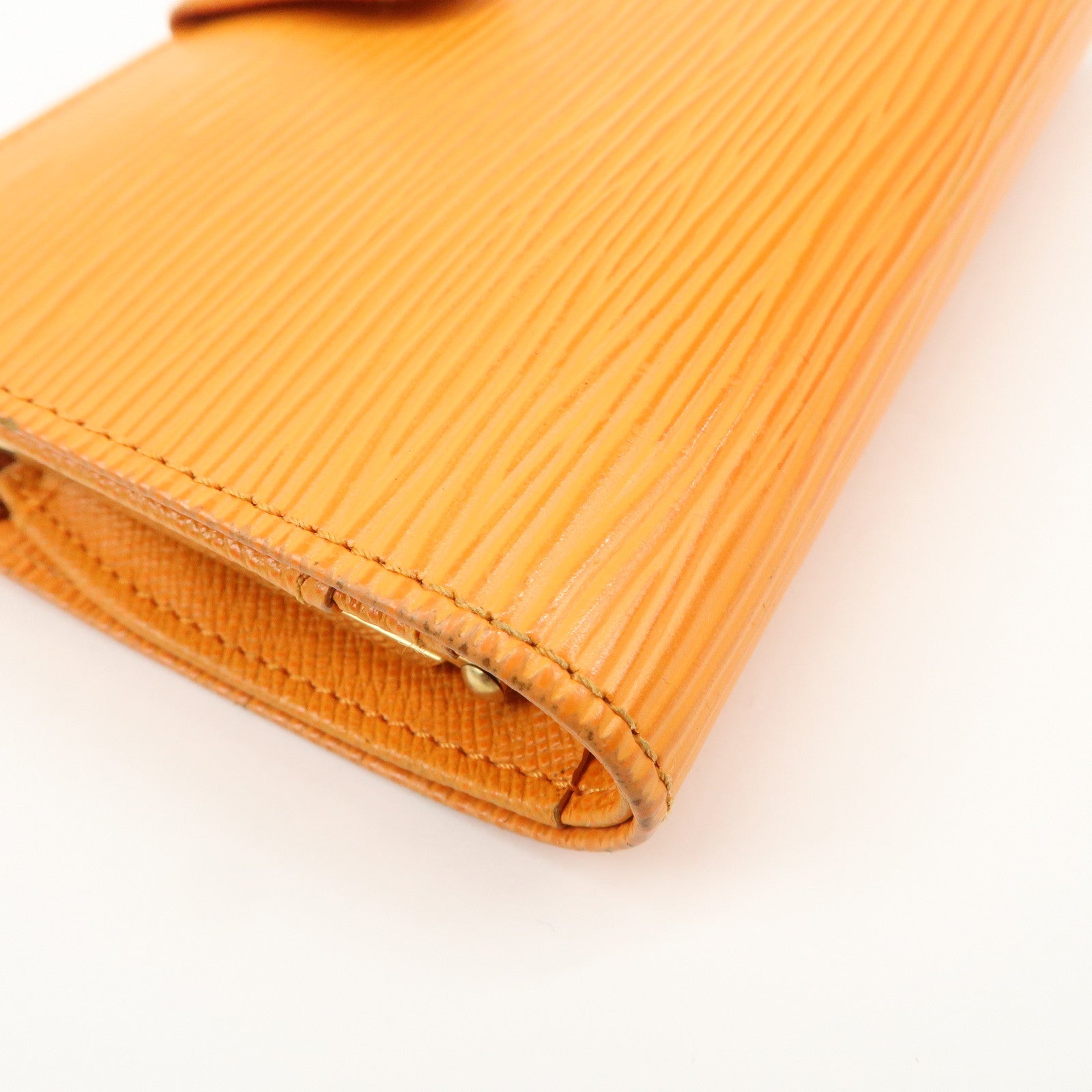 Louis Vuitton Epi Porte Monnaie Viennois Bi-Fold Wallet Mandarin Orange Used