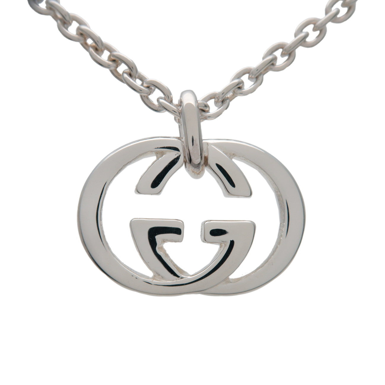 GUCCI Interlocking G Chain Necklace SV925 Silver
