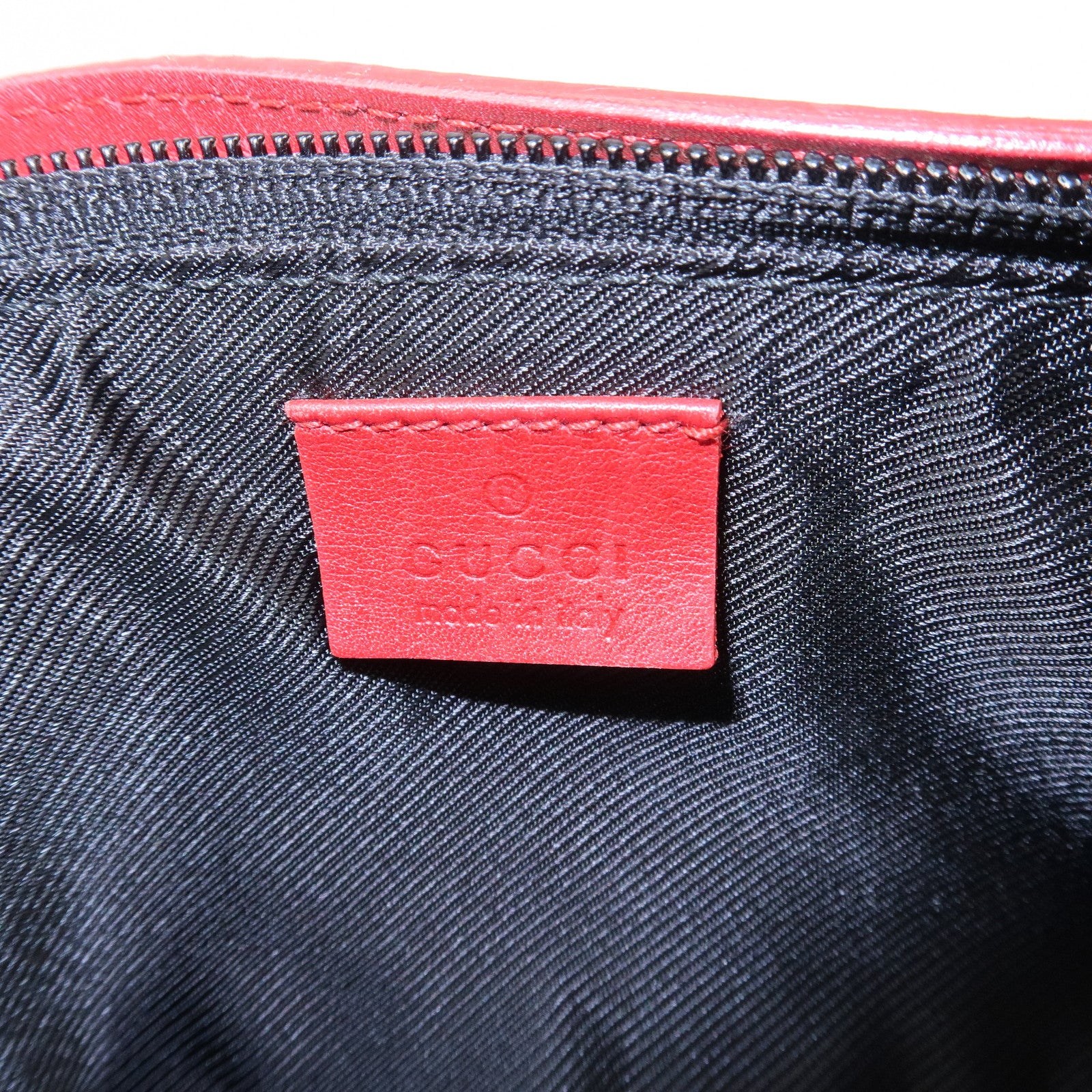 GUCCI GG Canvas Leather Accessory Pouch Hand Bag 039.1103