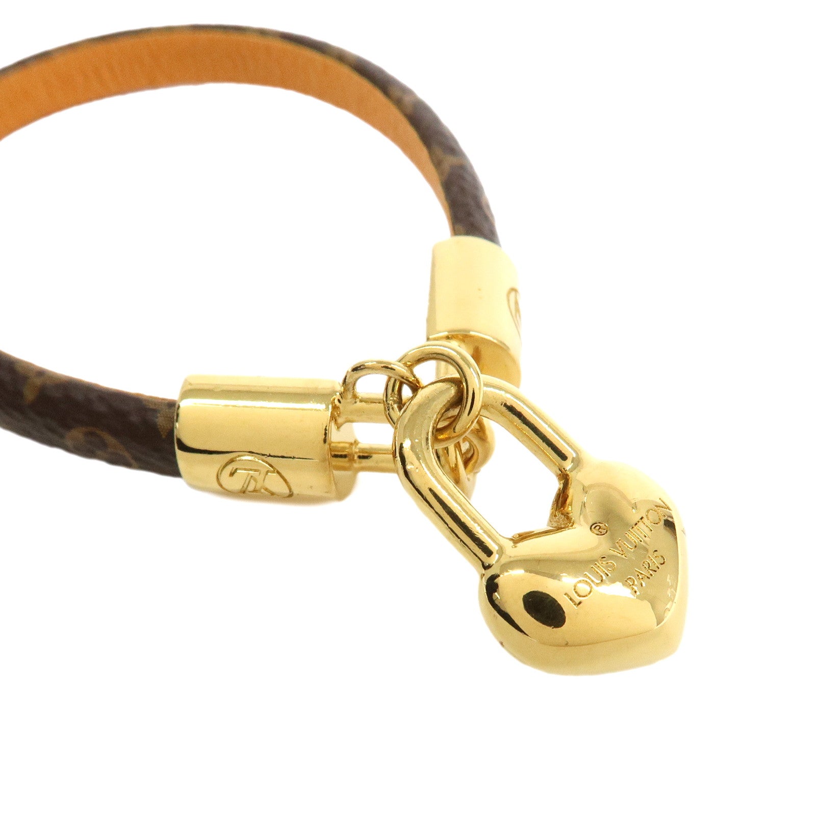 Louis Vuitton Monogram Bracelet Crazy In Lock Size 17 Brown M6451