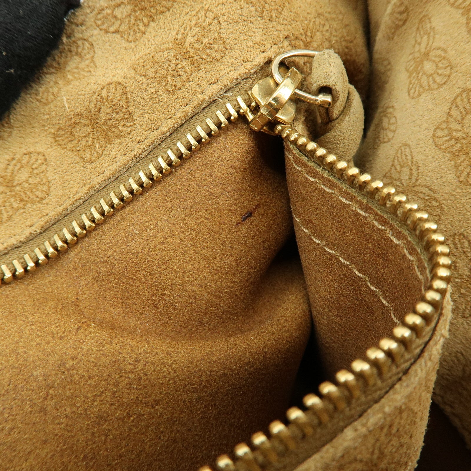 BOTTEGA VENETA Suede Butterfly Shoulder Bag Hand Bag Beige