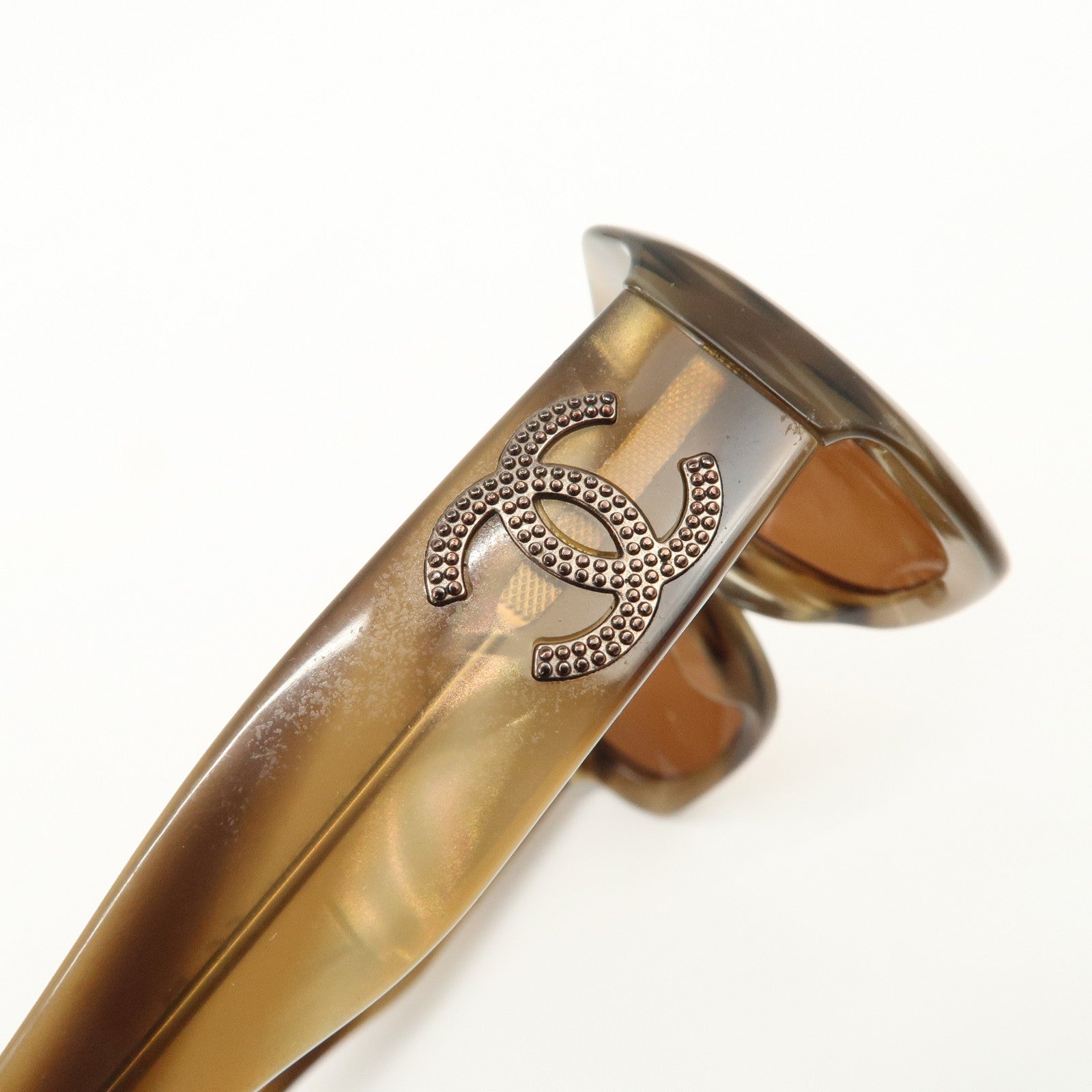 CHANEL Plastic Sunglasses Brown 5102 c.871/73 54□17 135