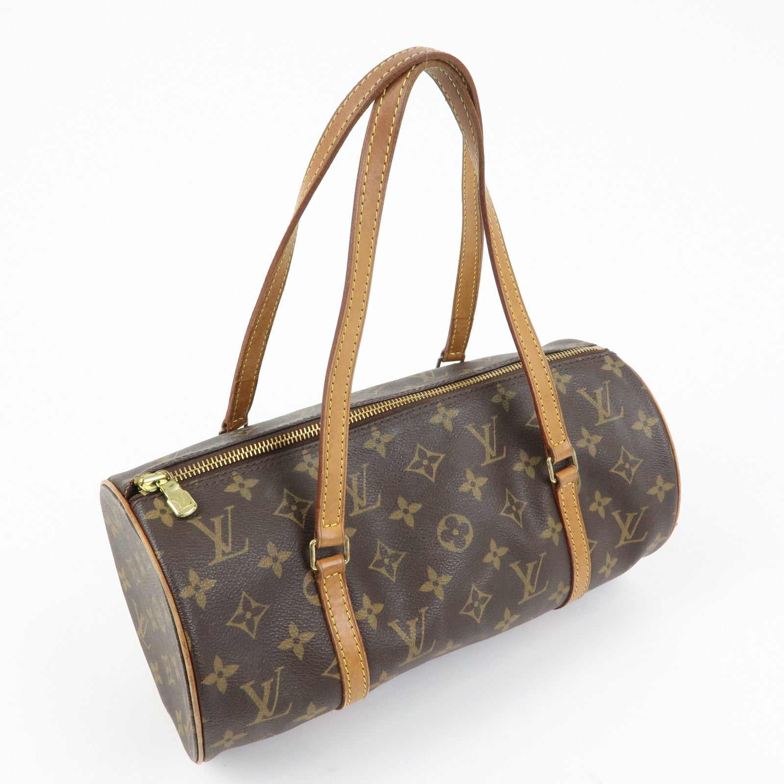 Louis Vuitton Monogram Papillon 30 Hand Bag Brown M51385