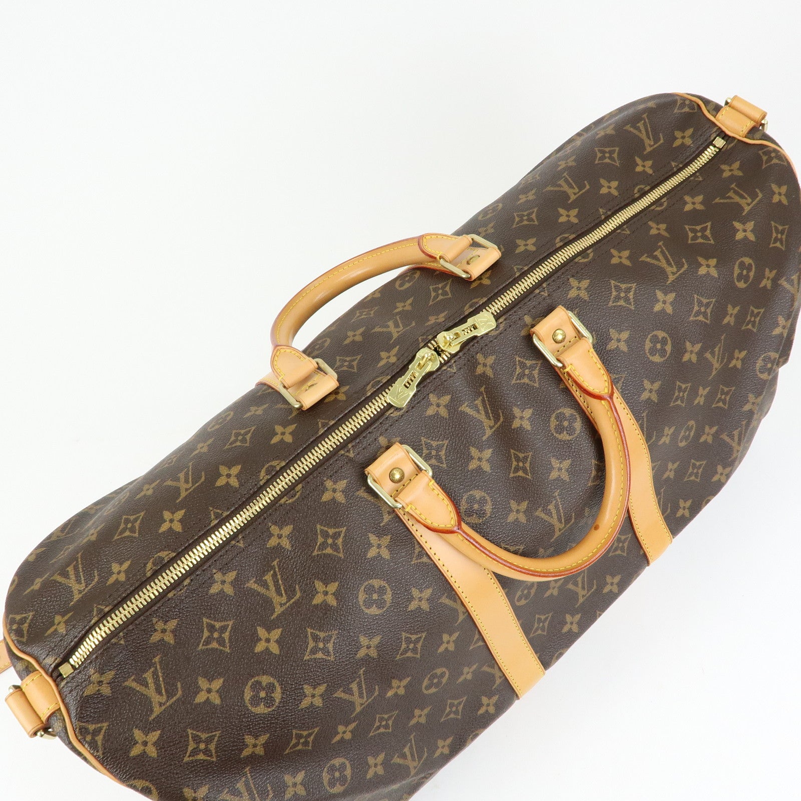 Louis Vuitton Monogram Keep All Bandouliere 55 Boston Bag M41414
