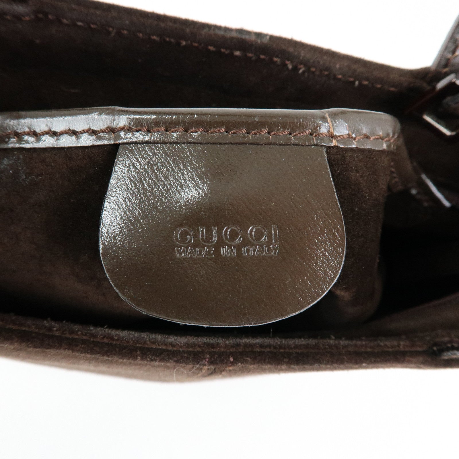 GUCCI Sylvie Suede 2Way Bag Shoulder Hand Bag Brown 000-2113-0553