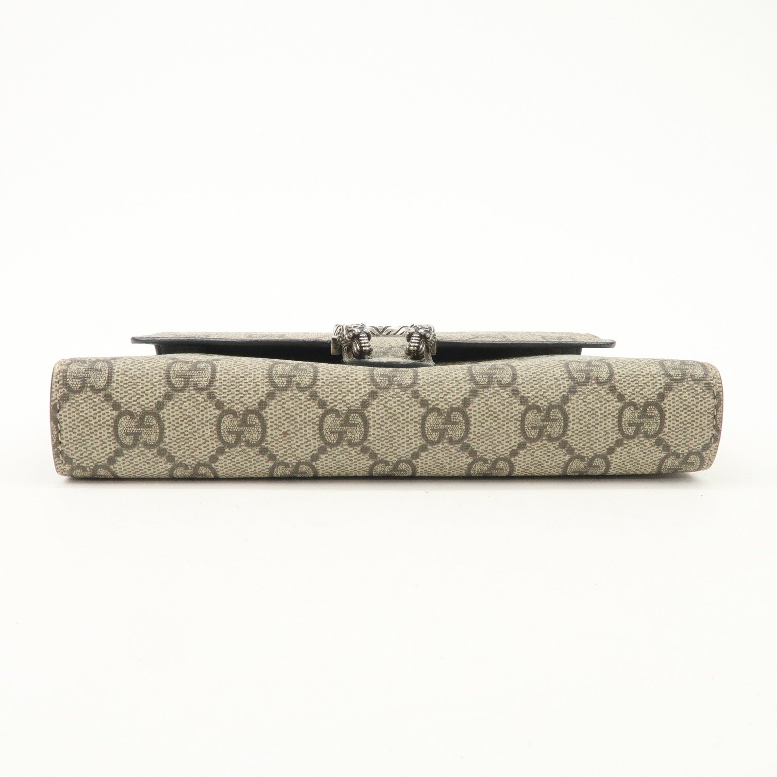 GUCCI Dionysus GG Supreme Chain Shoulder Bag Beige Used