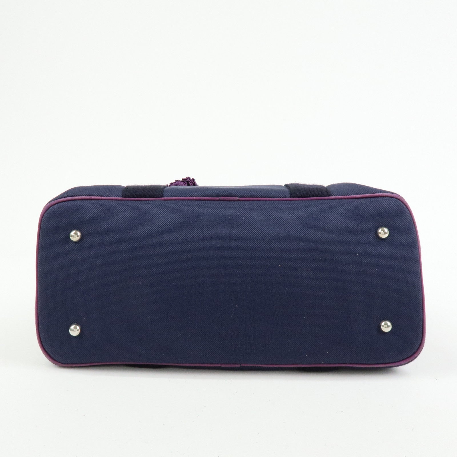 LOEWE Anagram Canvas 2Way Hand Bag Tote Bag Purple