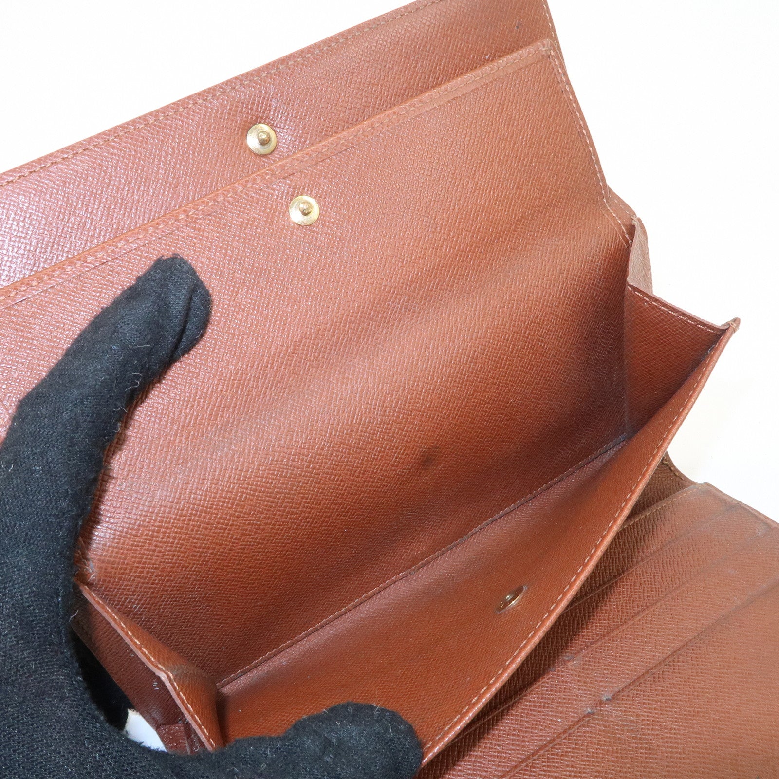 Louis Vuitton Set of 2 Monogram Canvas Long Wallet M61217 M61215 Used