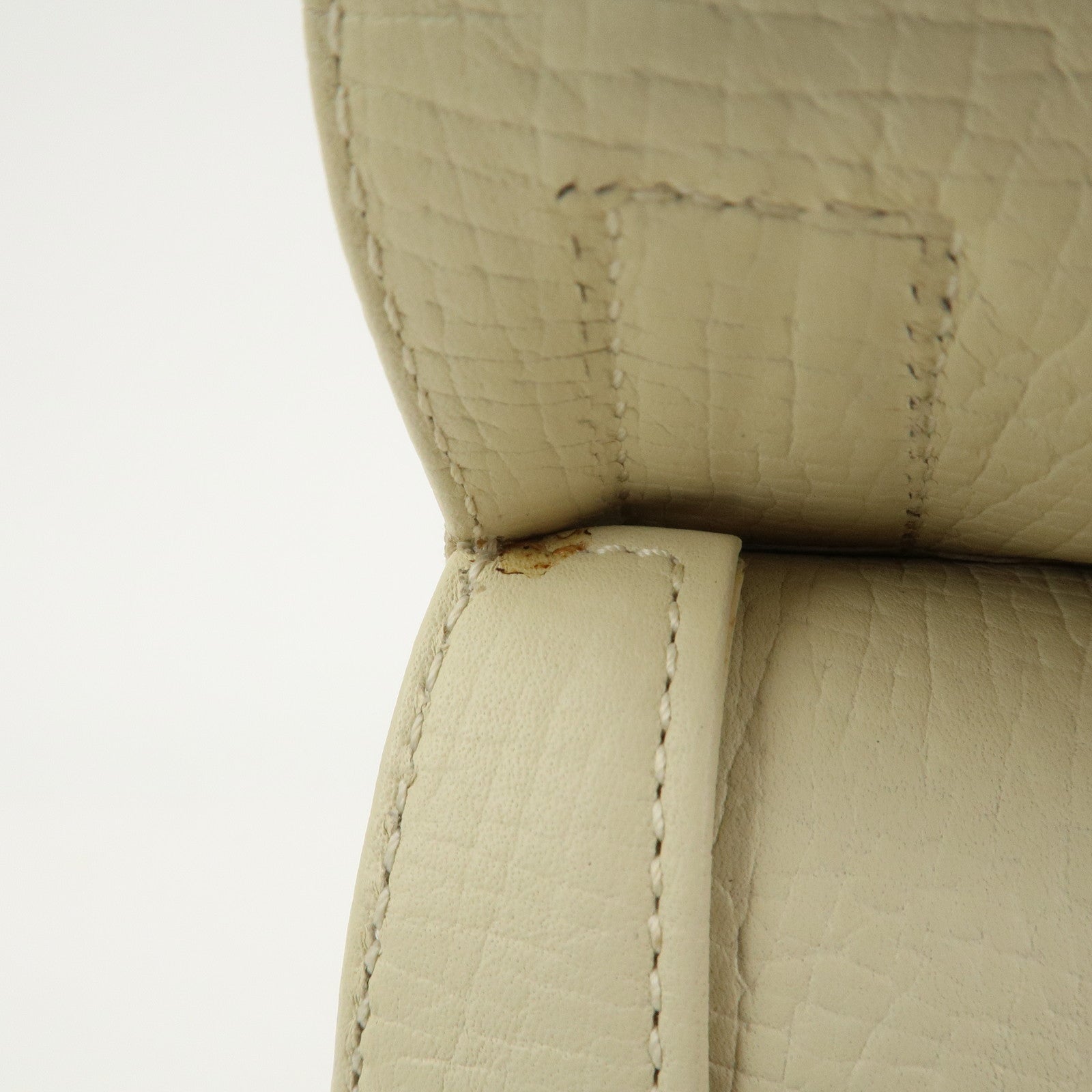 LOEWE Logo Leather Shoulder Bag Crossbody Bag Ivory