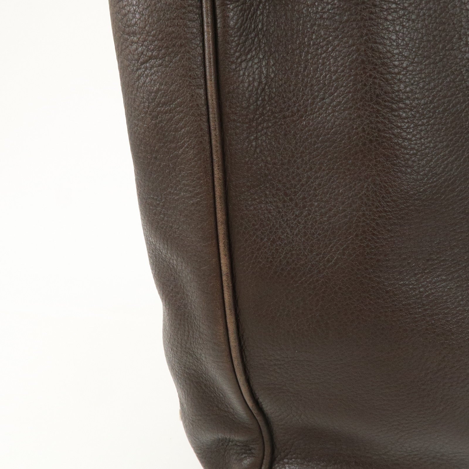 CELINE Boogie Bag Leather Large Tote Bag Hand Bag Dark Brown