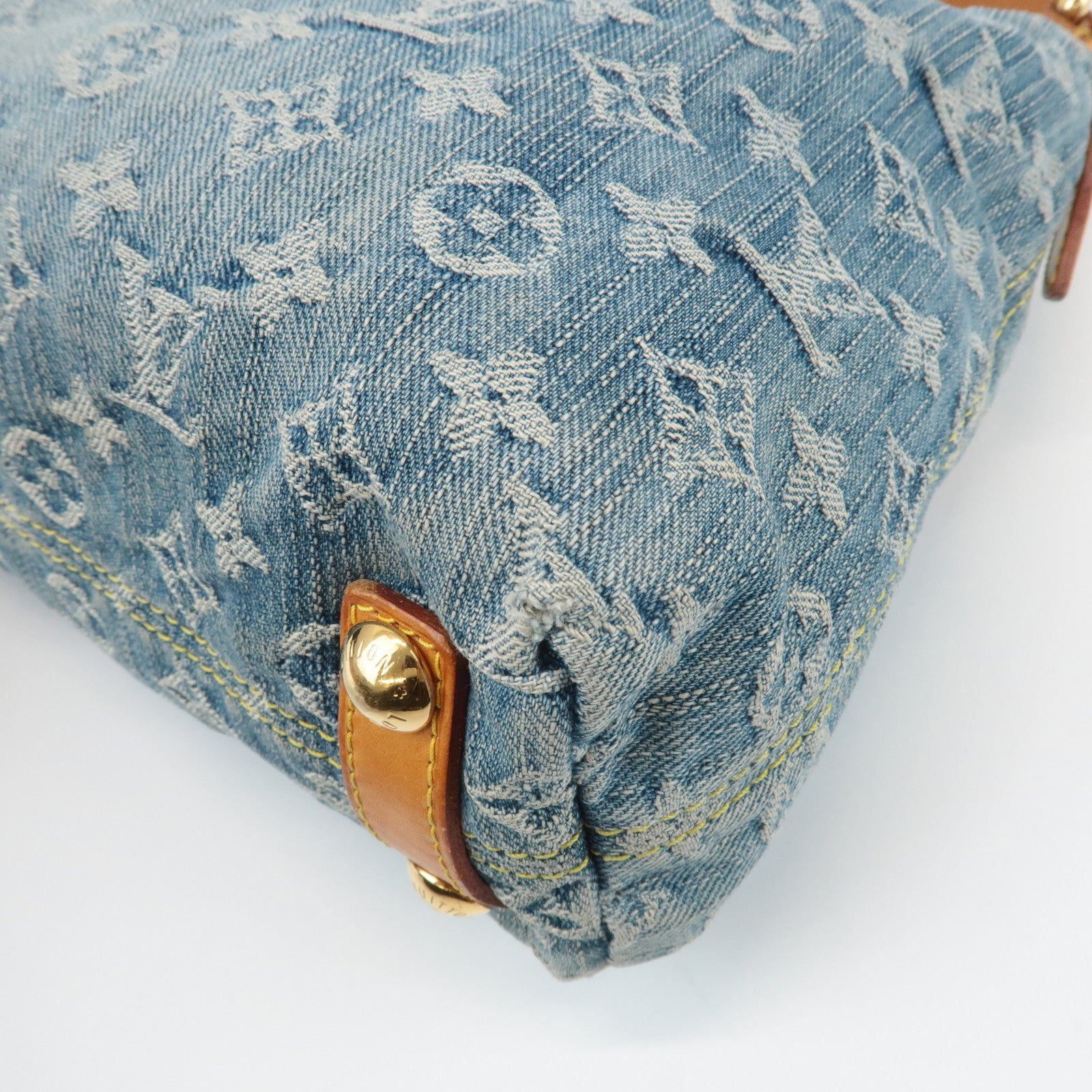 Louis Vuitton Monogram Denim Baggy PM 2Way Shoulder Bag M95049 Used