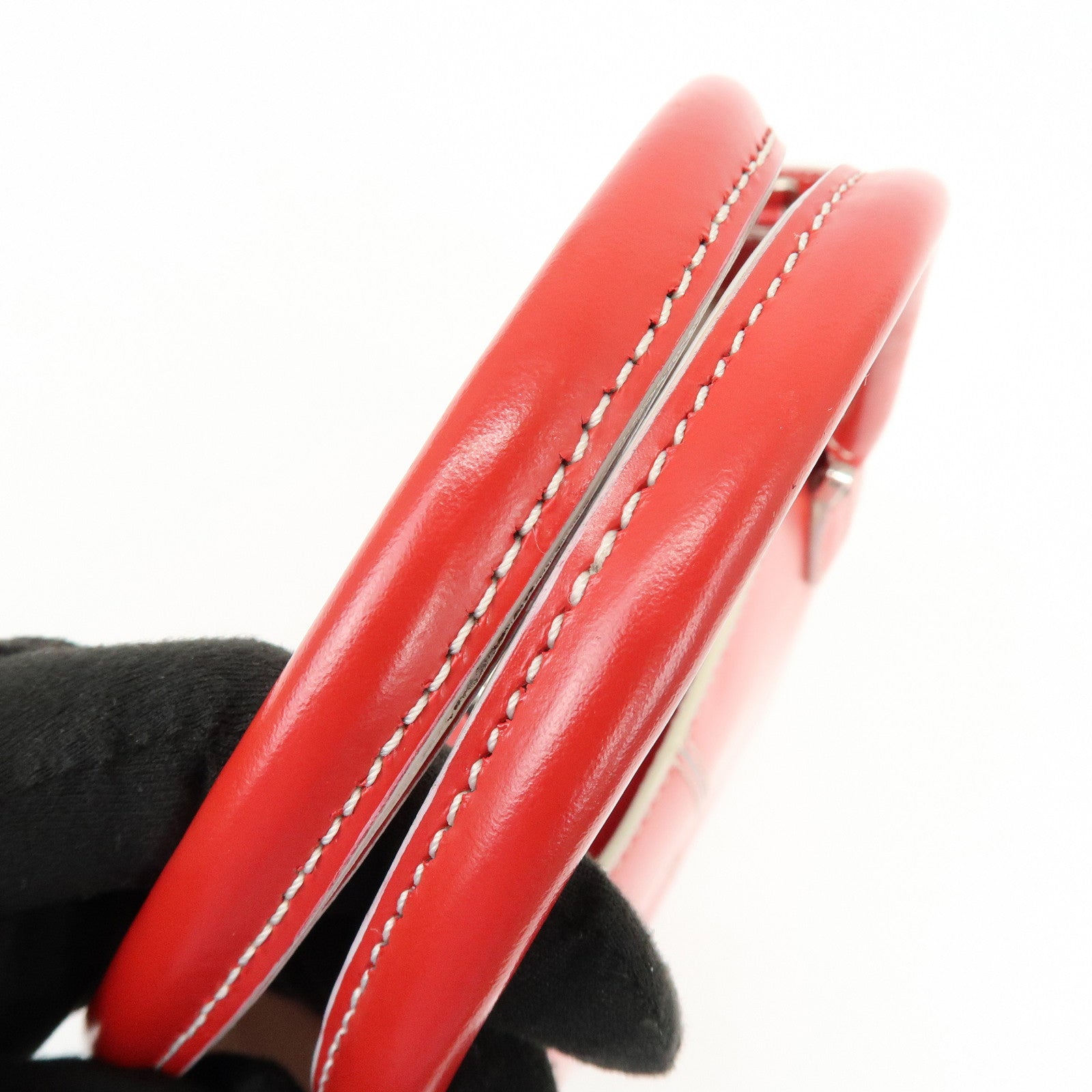 TOD'S Logo Leather Hand Bag Tote Bag Red
