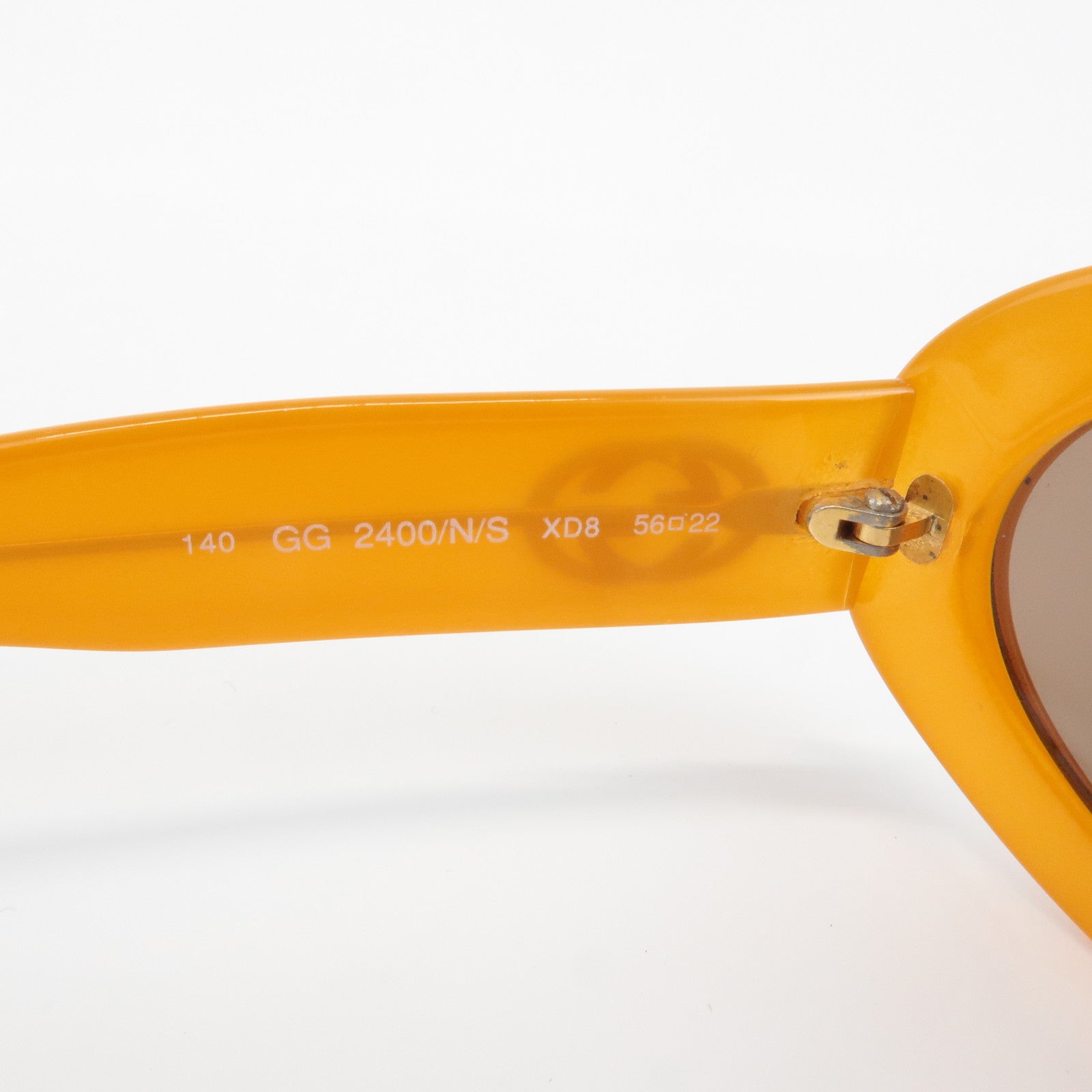 GUCCI Interlocking G Plastic Sunglasses Orange GG2400/N/S 56隨・ス。22 Used