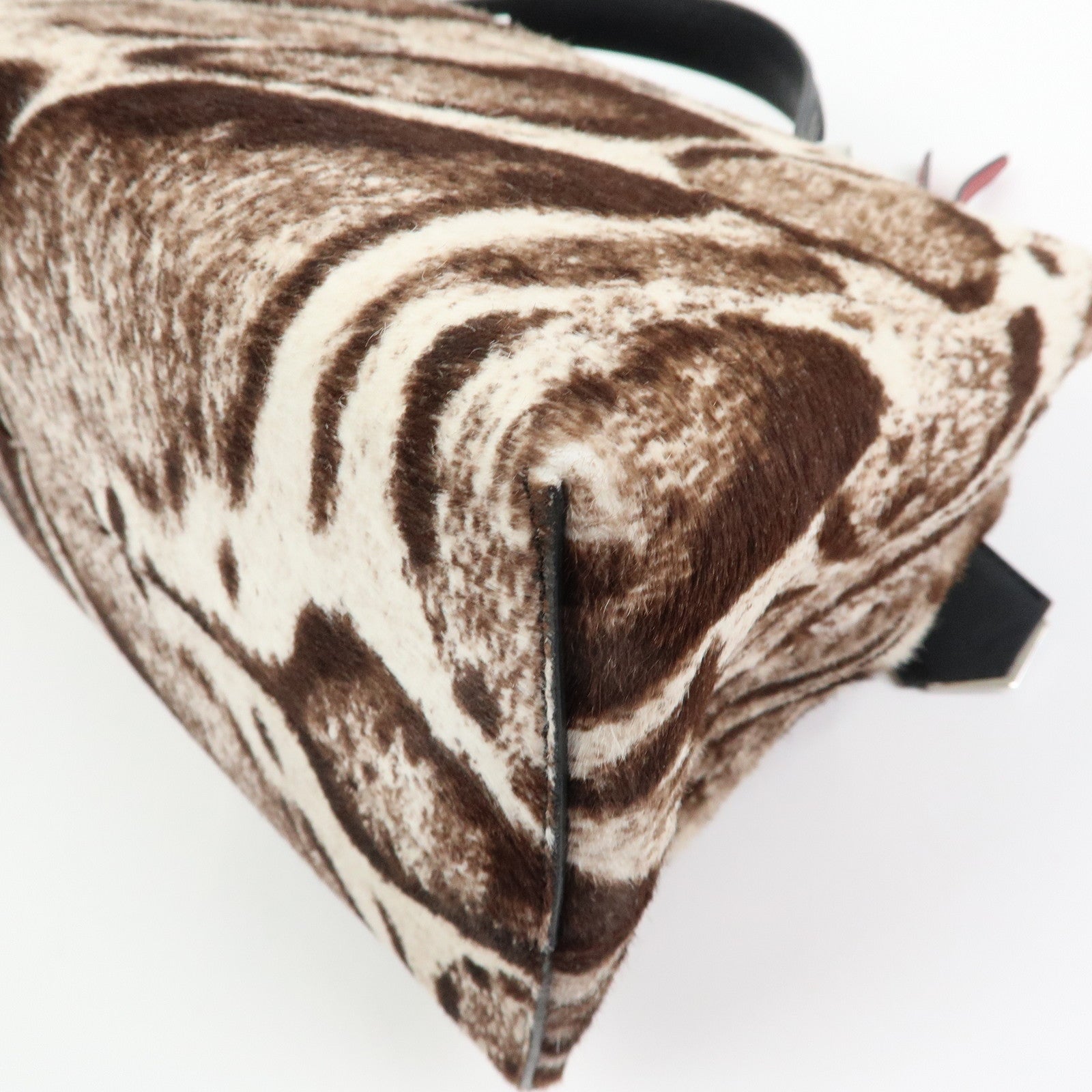 FENDI By The Way Pony Hair Calf Leather Leopard 2Way Bag 8BL125