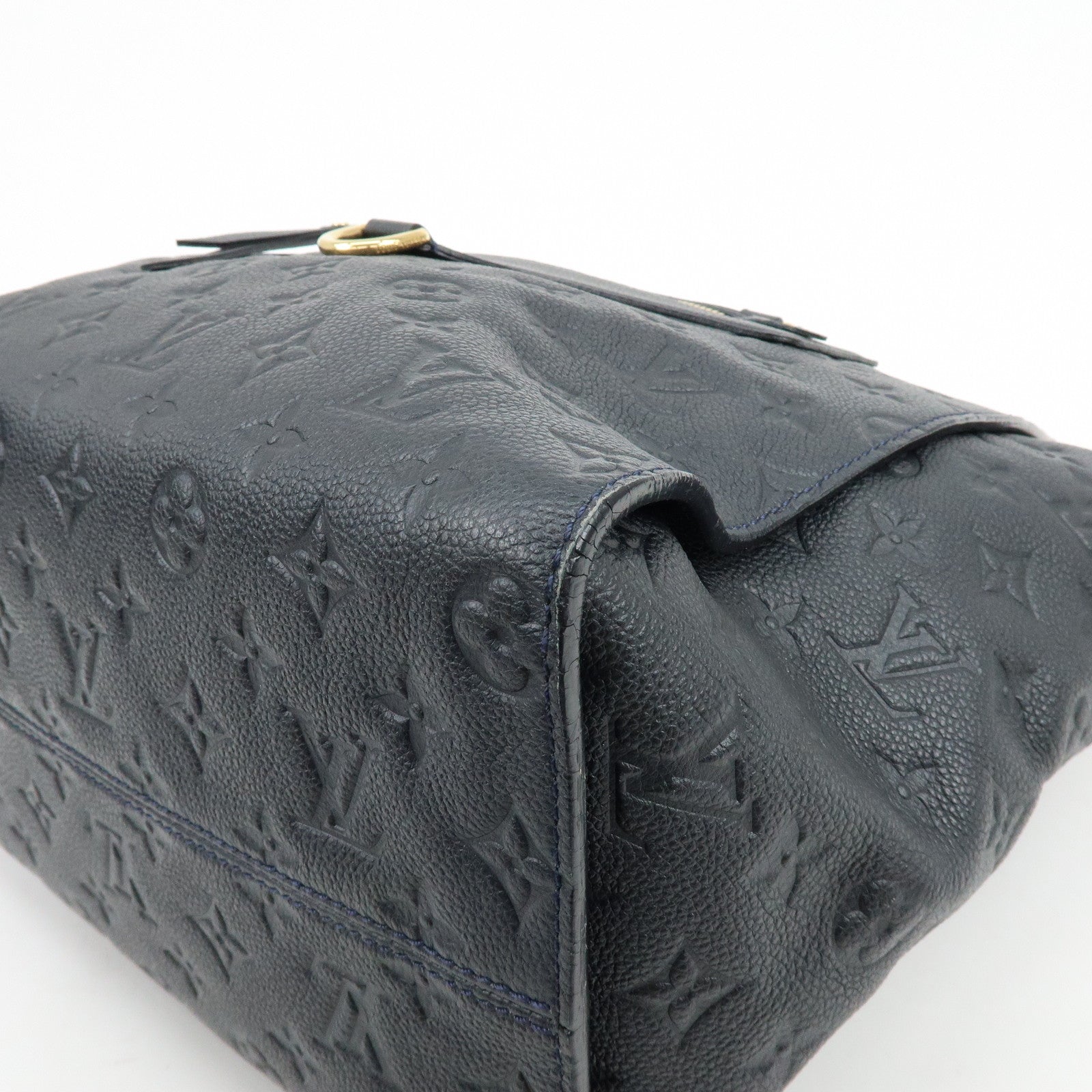 Louis Vuitton Monogram Empreinte Luminuse PM Tote Bag Navy M93410