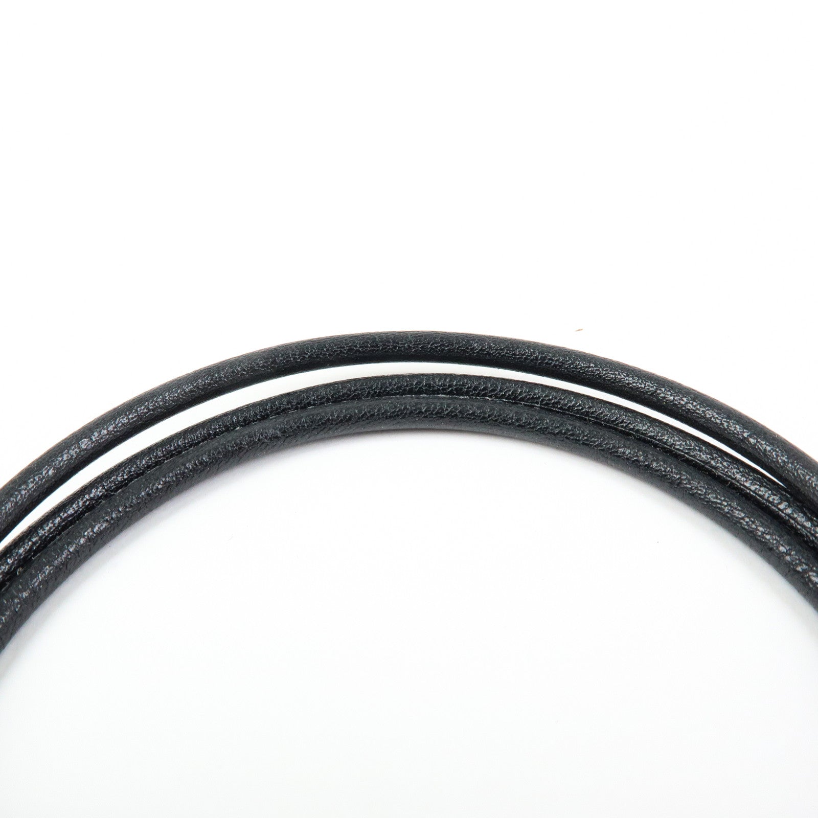 LOEWE Anagram Leather Pebble Bracelet Black