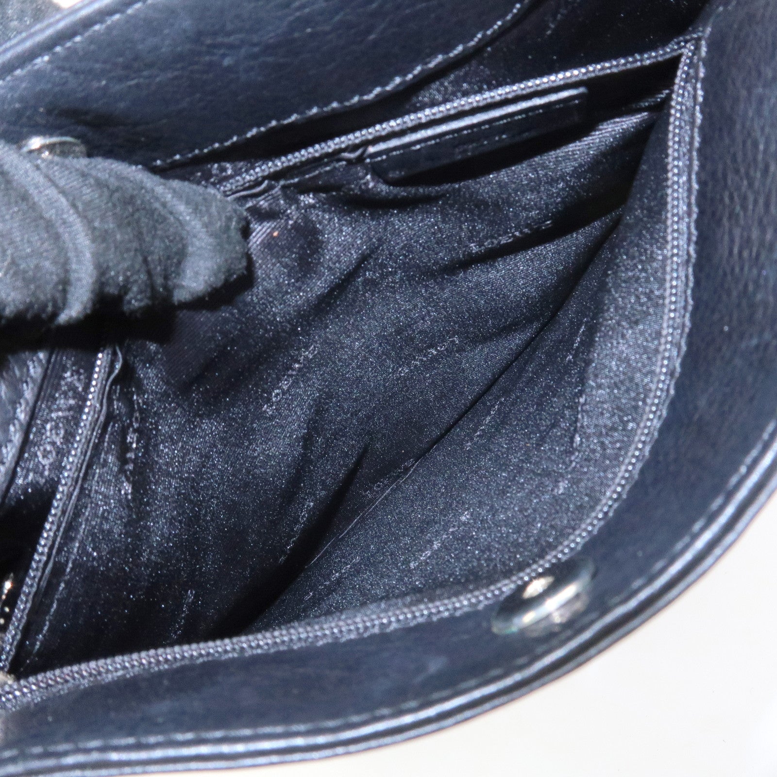 LOEWE Anagram Leather Shoulder Bag Crossbody Bag Black