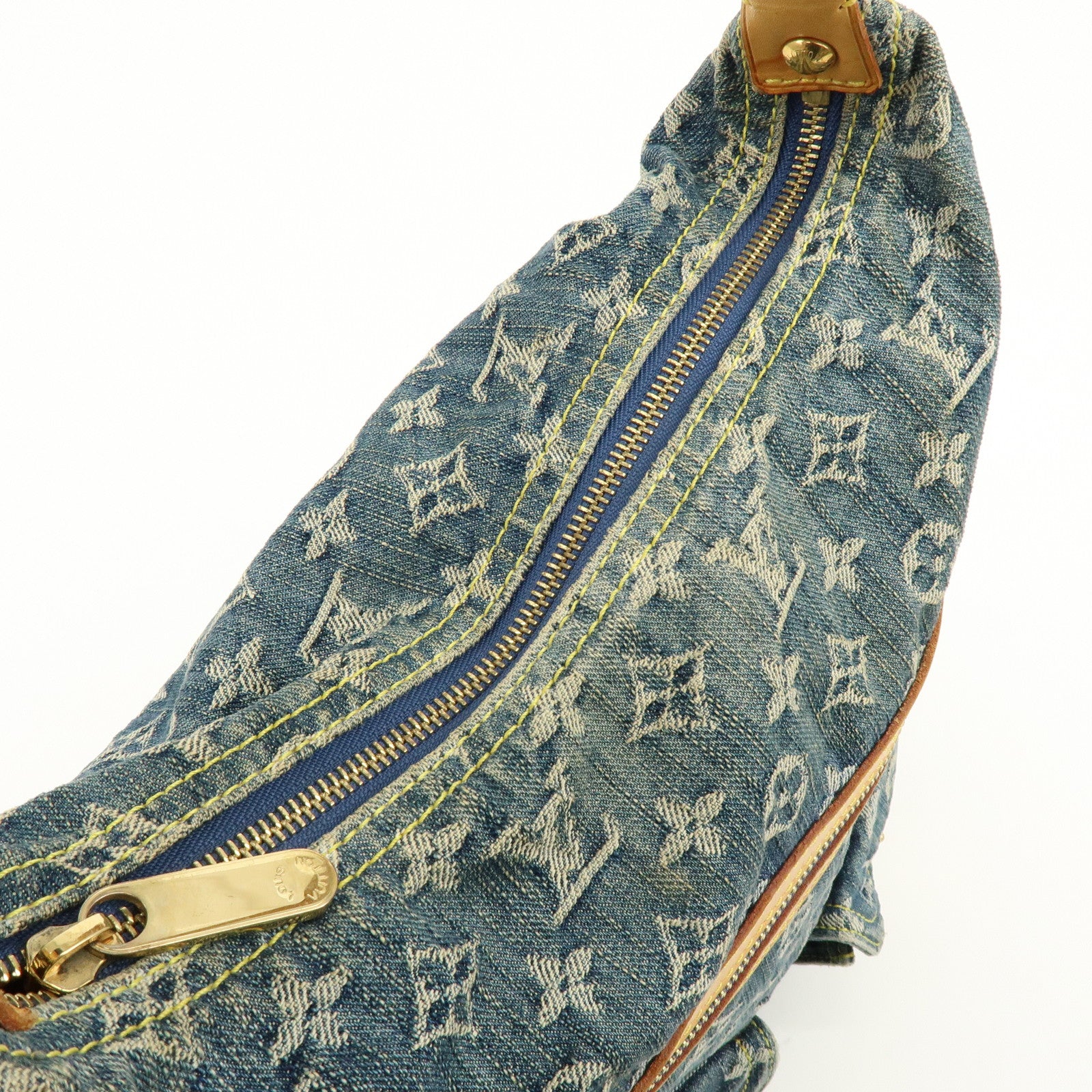 Louis Vuitton Monogram Denim Baggy GM Shoulder Bag Blue M95048