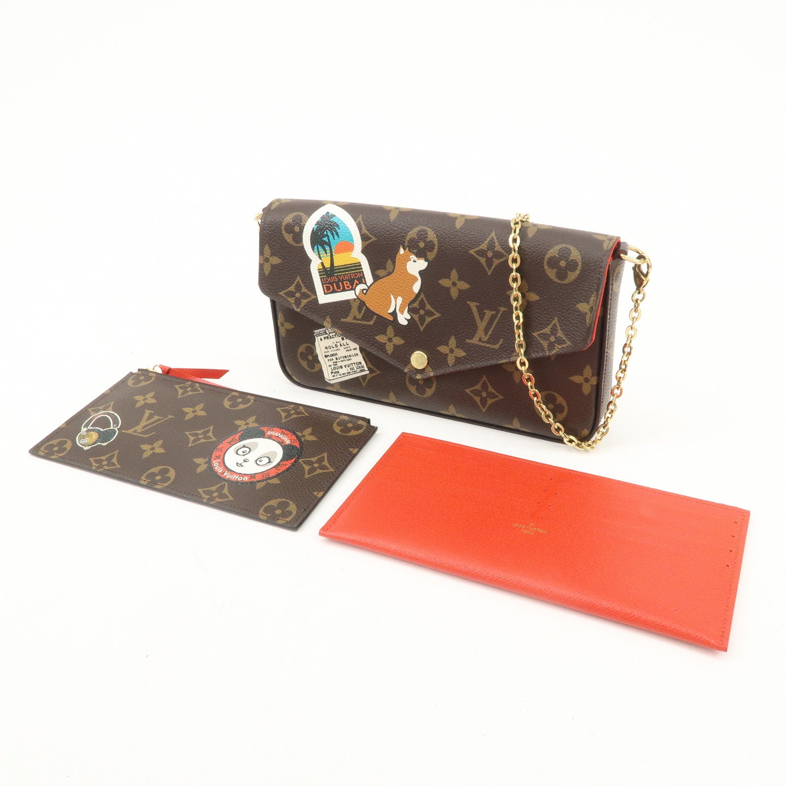 Louis Vuitton Monogram Pochette Félicie My World Tour Brown M62145 Used