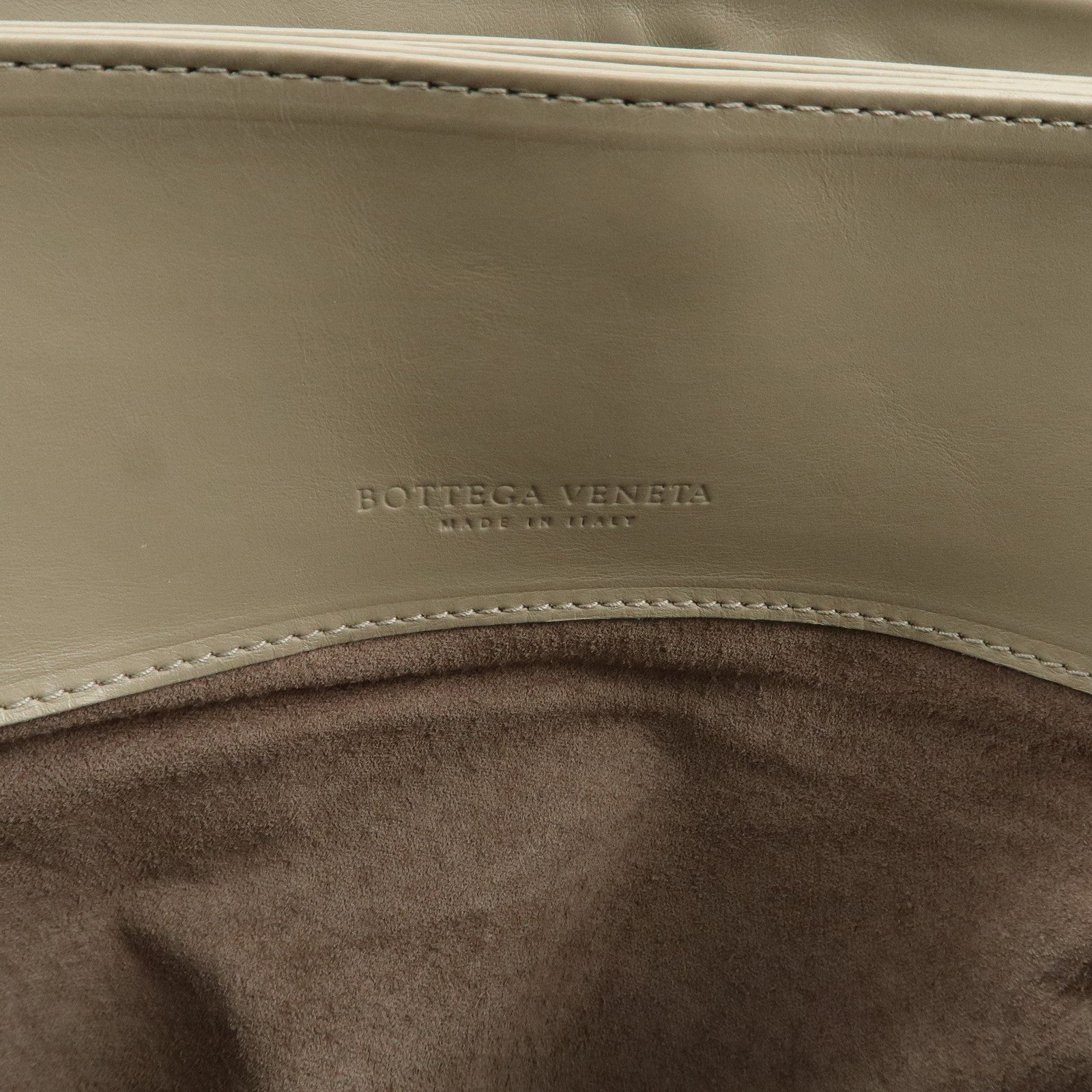 BOTTEGA VENETA Intrecciato Leather Tote Bag Hand Bag Greige